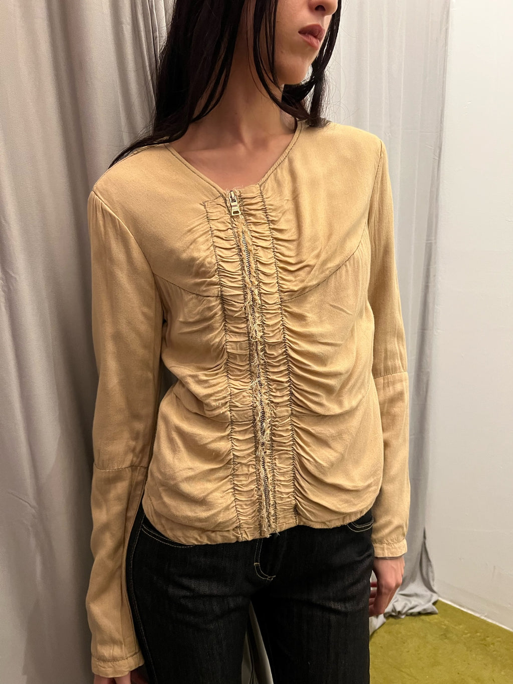 Gaudi Detailed Zip Up Top