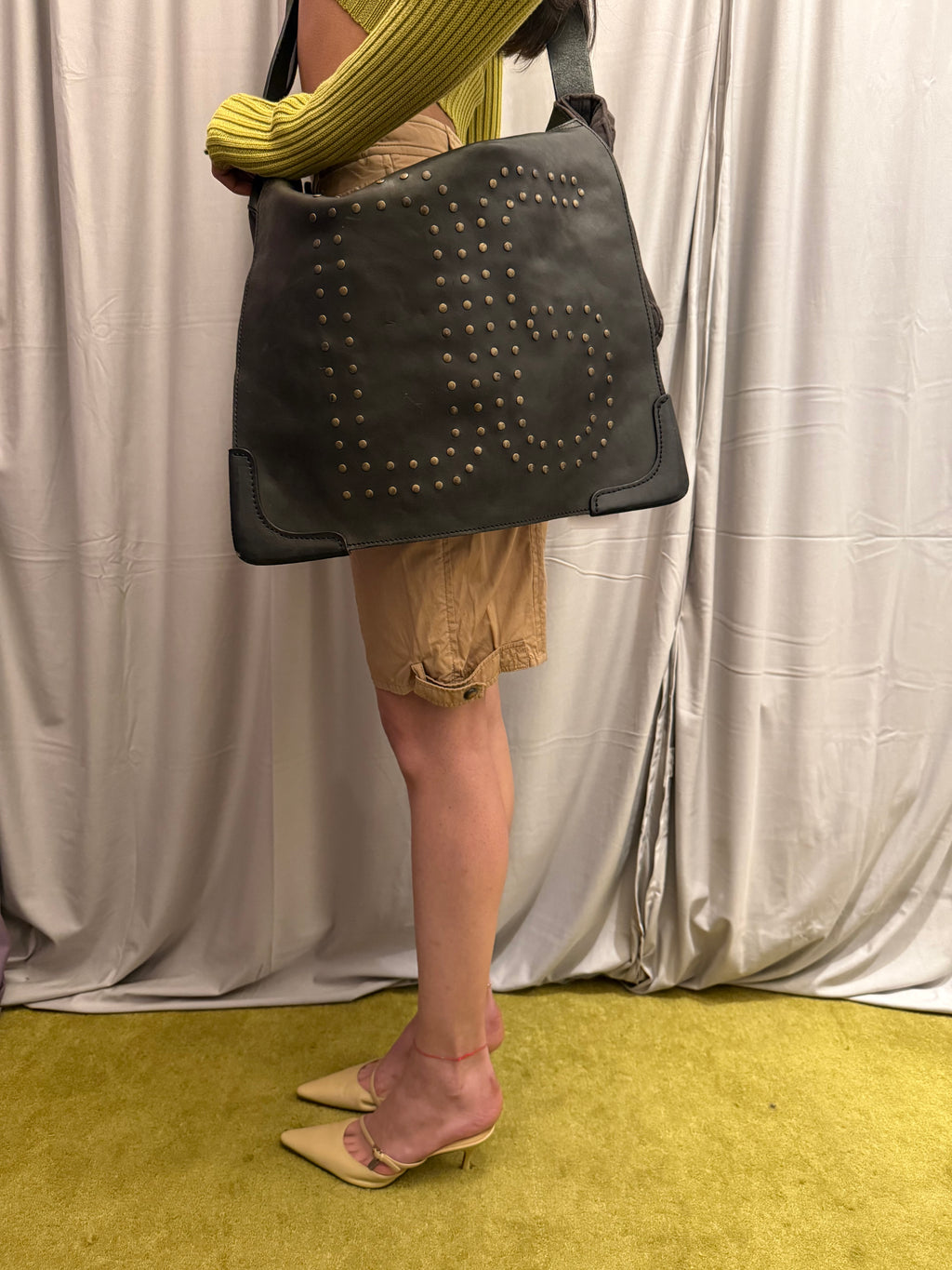 Dolce & Gabbana Leather / Canvas Crossbody Bag