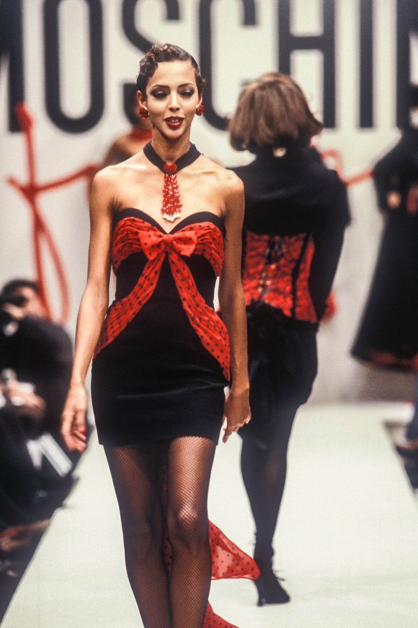 Moschino Couture FW 1995 Strapless Dress