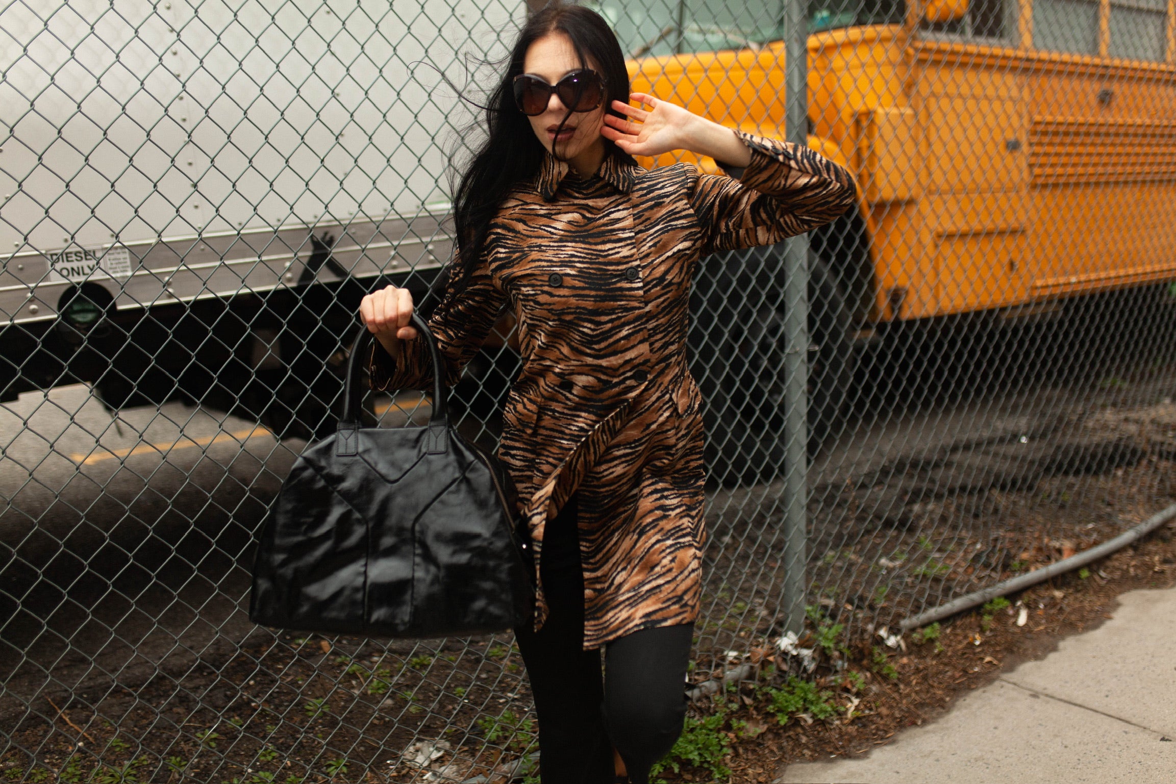 Ozbek Animal Print Coat
