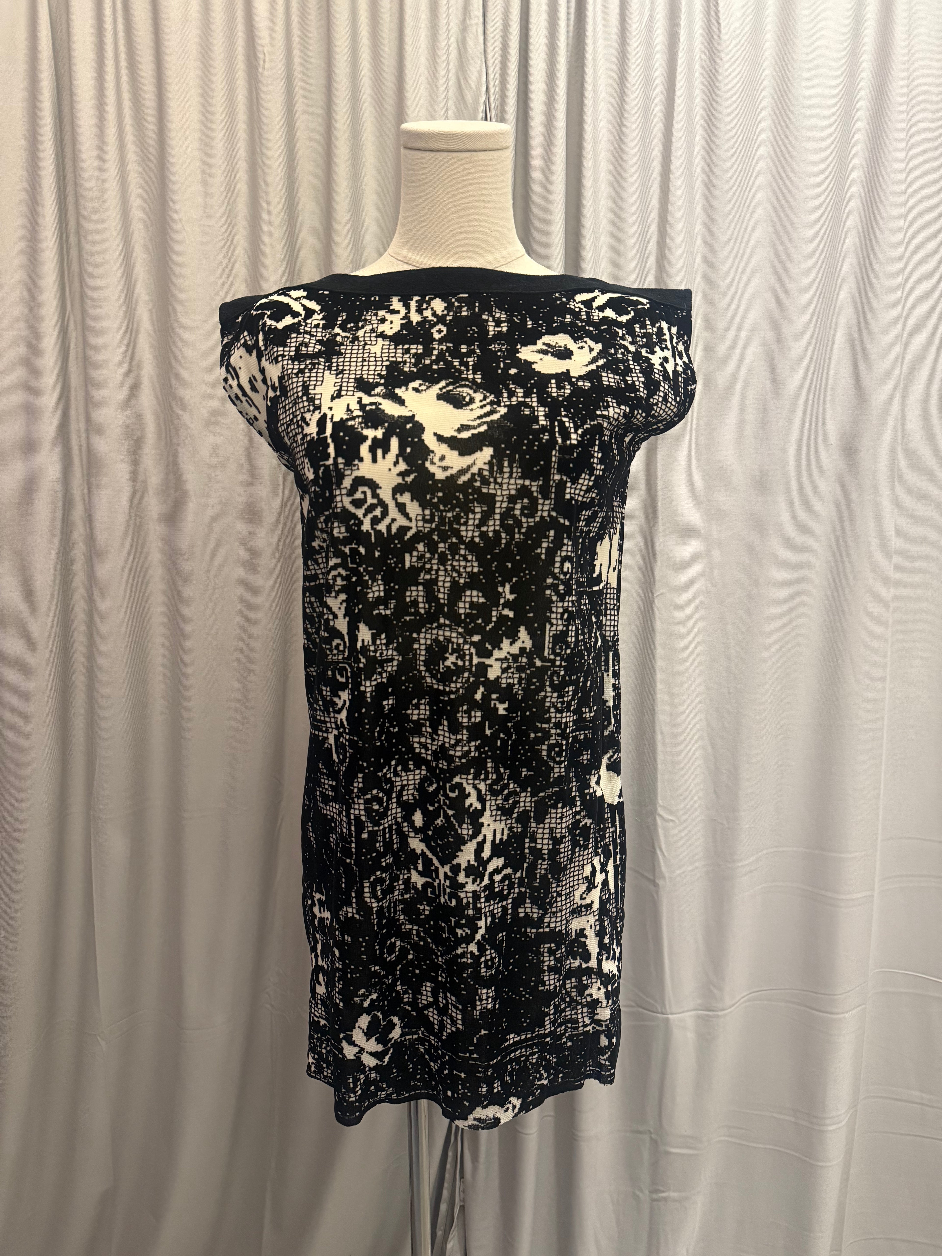 JPG Abstract Print Mesh Dress