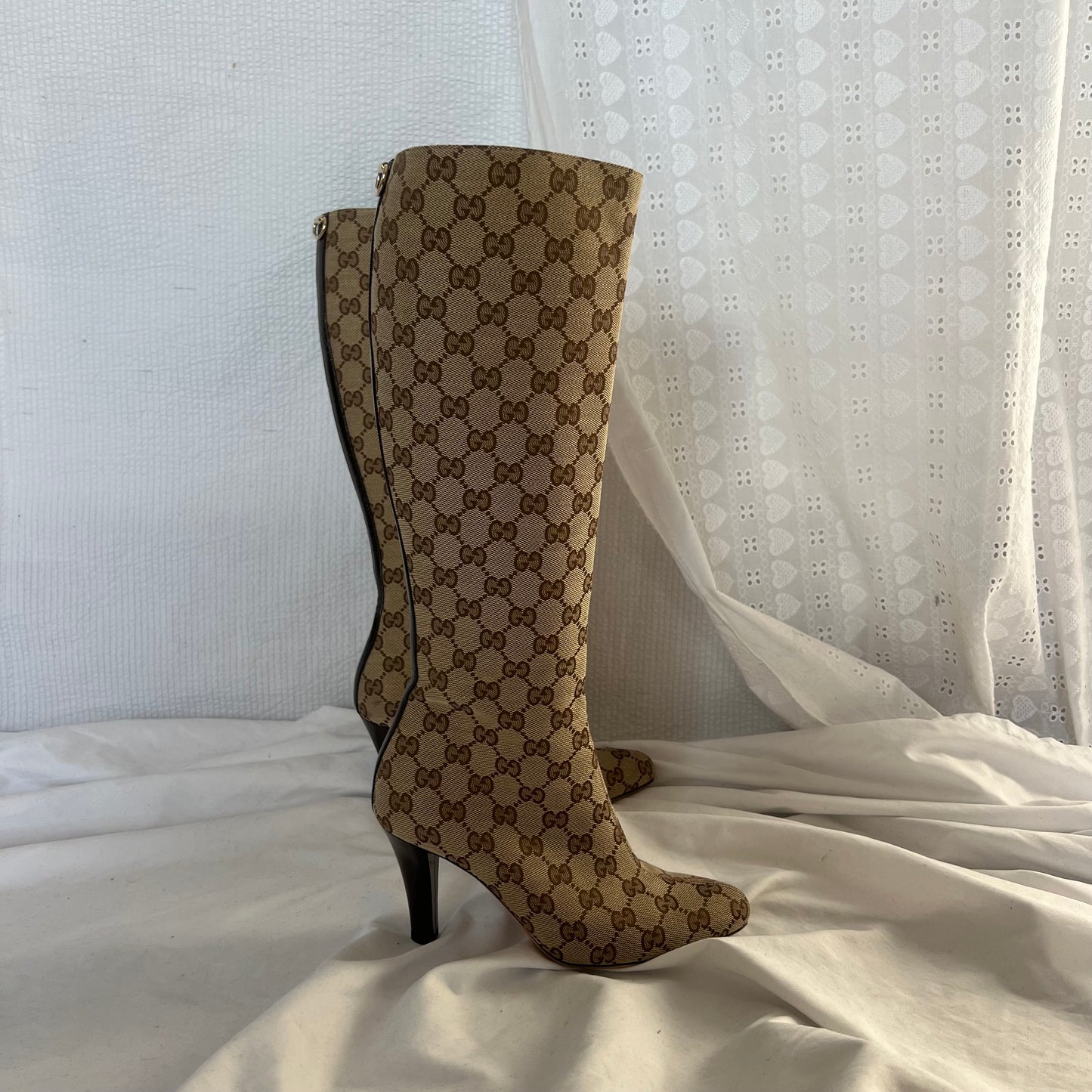 Vintage Gucci Monogram Boots