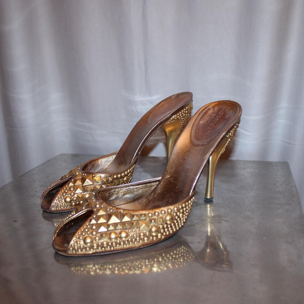 Gucci Gold Sandals
