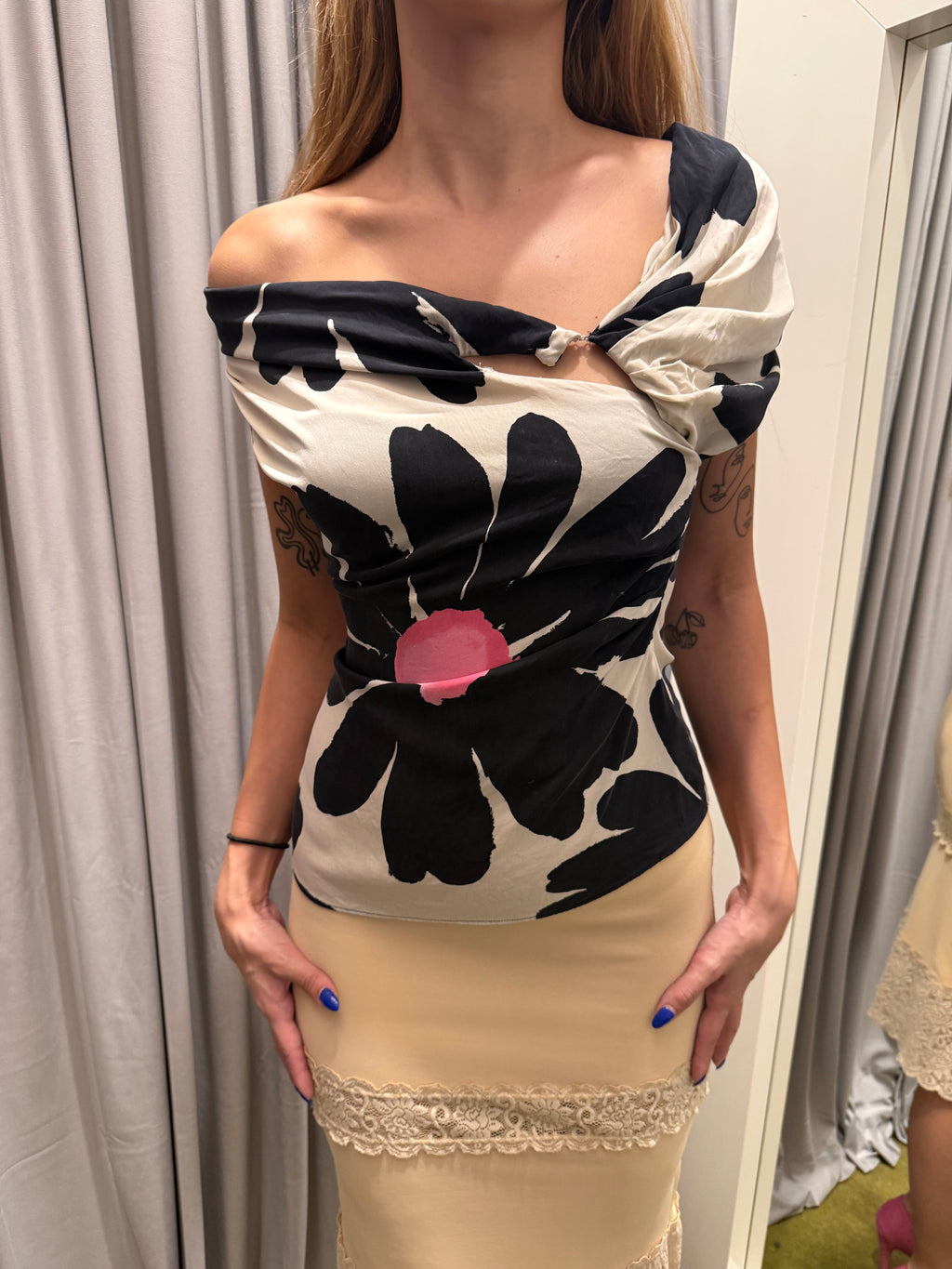 Moschino Flower Silk Top