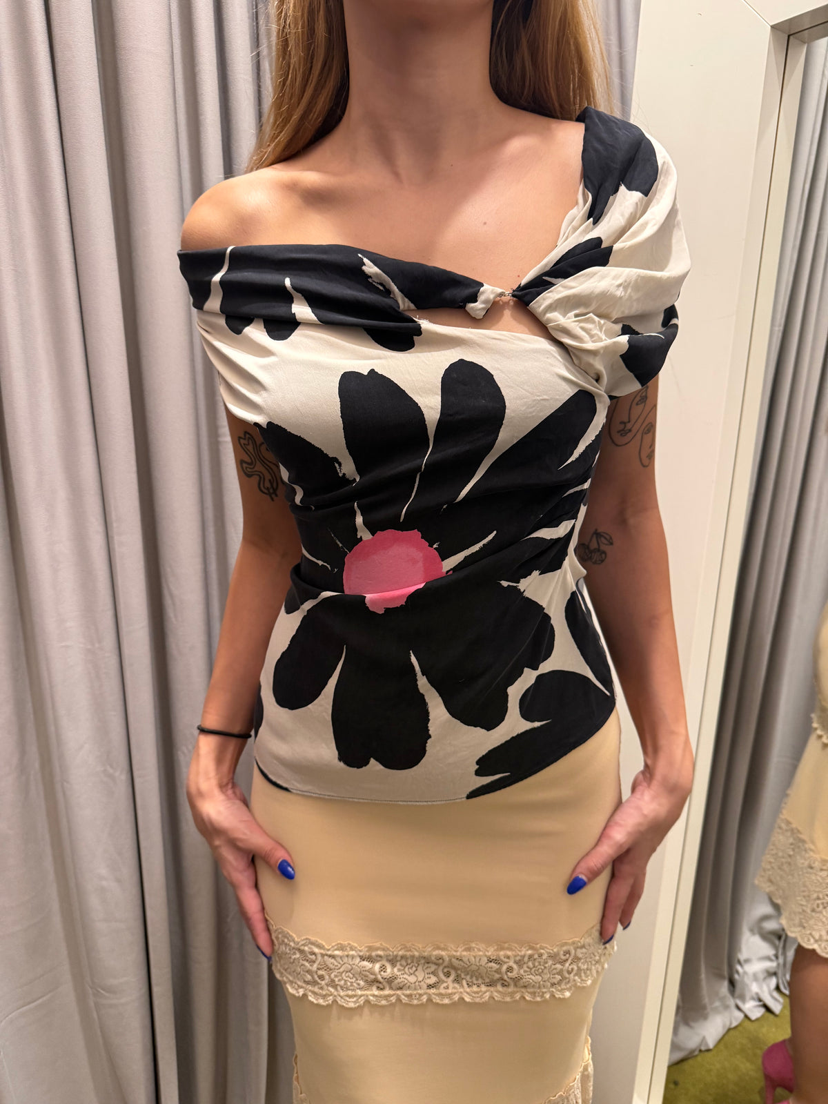 Moschino Flower Silk Top