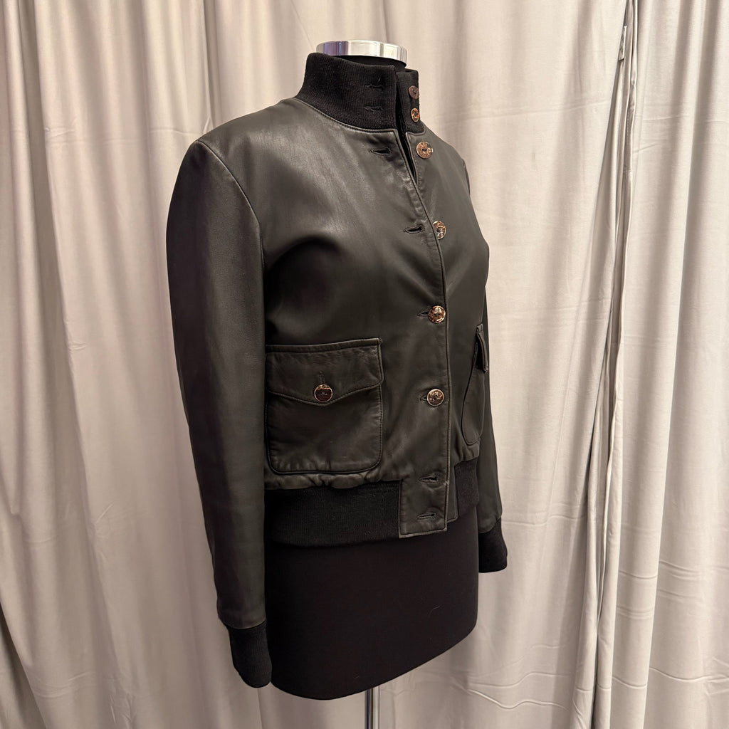 Italian brown leather jacket
