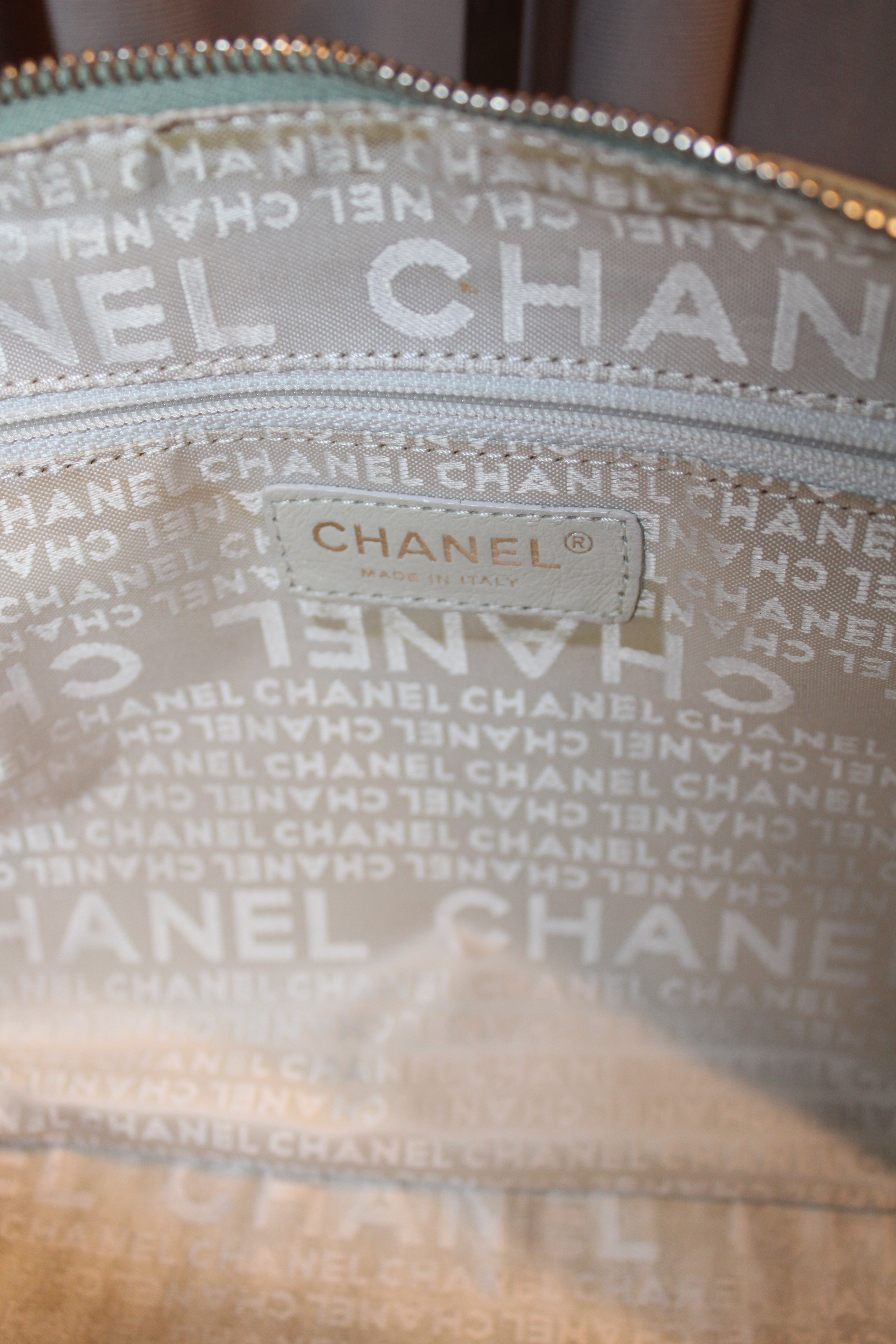Chanel Crochet/Leather Bag