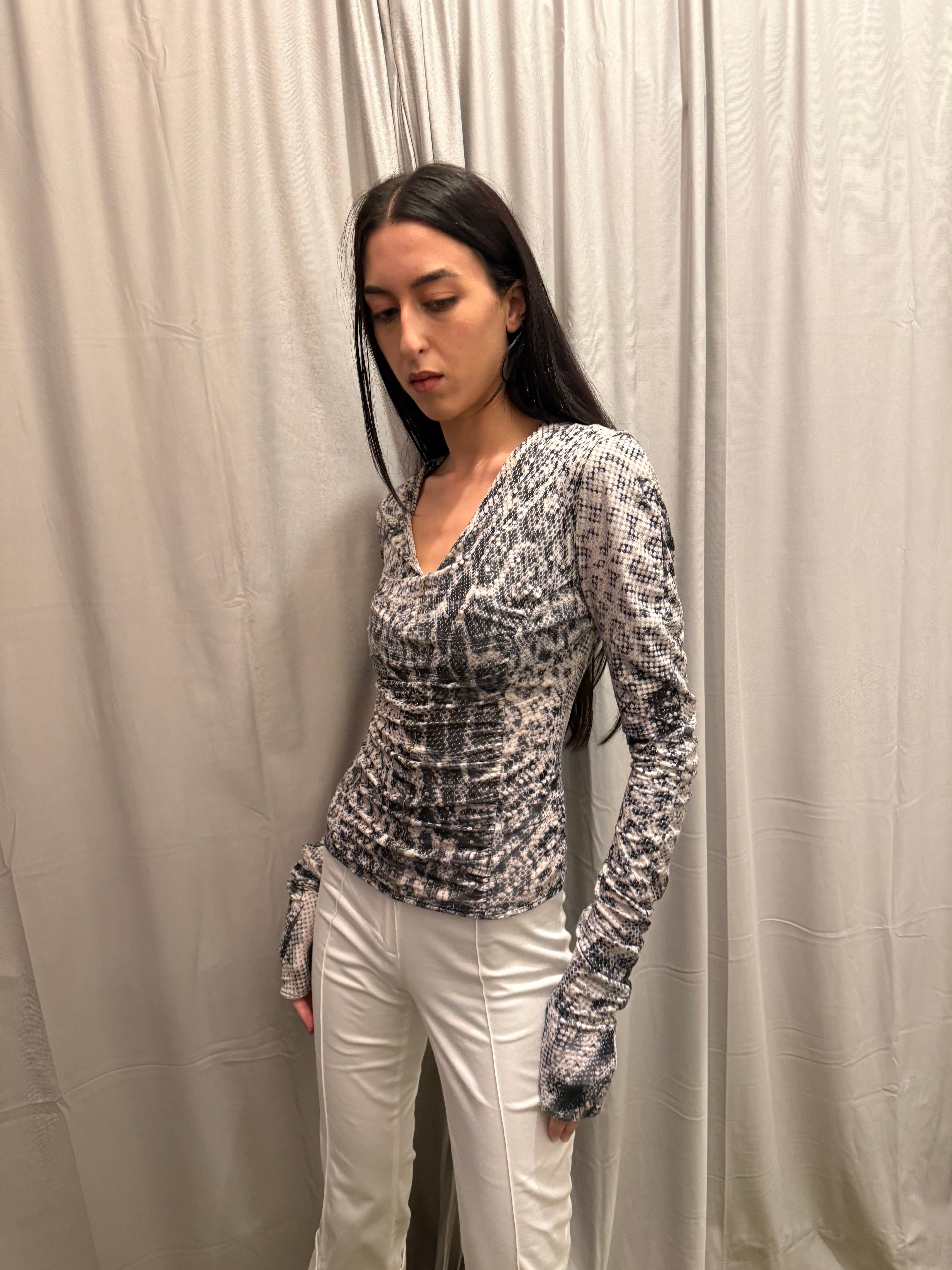 Roberto Cavalli 2003 Leopard Print Top