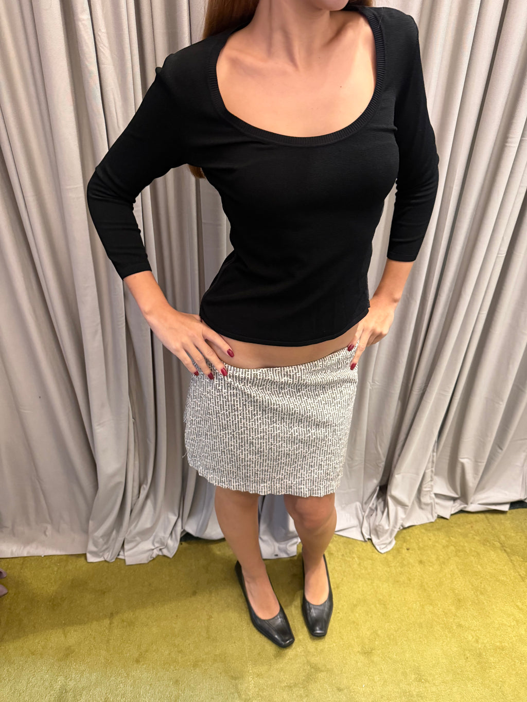 Prada Black Zipper Sided Sweater