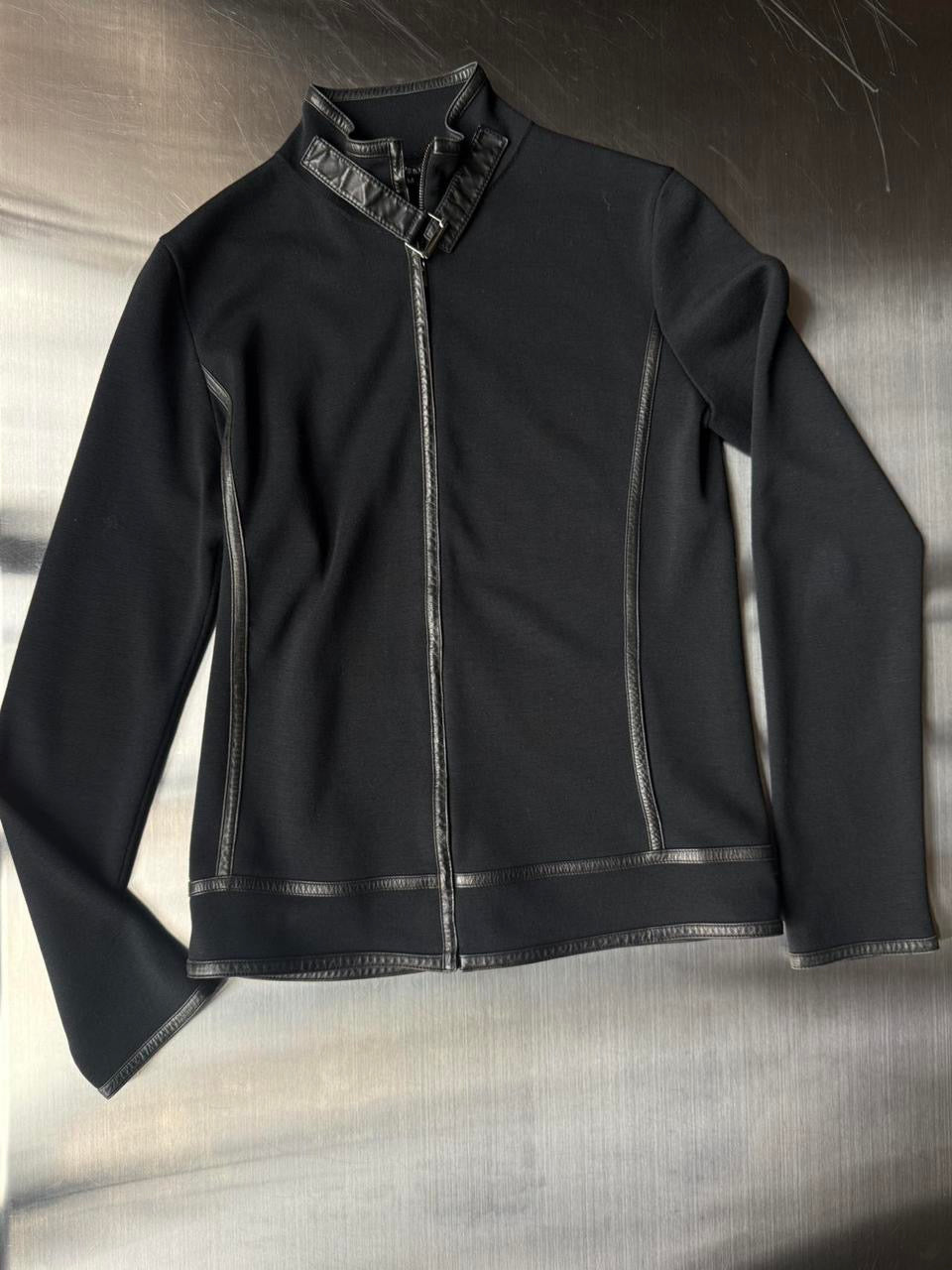 Tom Ford Era Gucci Leather Trim Wool Jacket F/W 2000