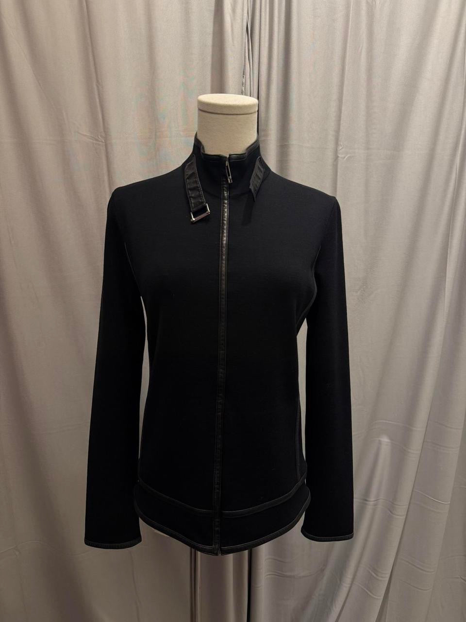 Tom Ford Era Gucci Leather Trim Wool Jacket F/W 2000