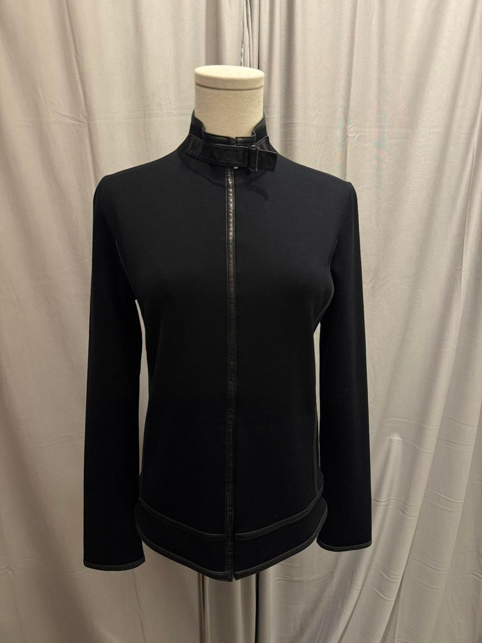 Tom Ford Era Gucci Leather Trim Wool Jacket F/W 2000