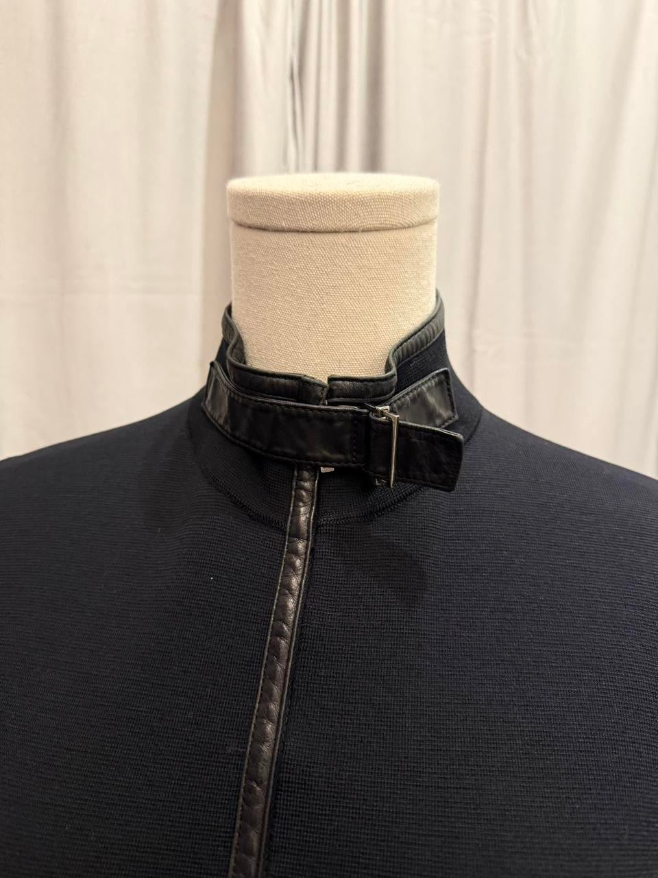 Tom Ford Era Gucci Leather Trim Wool Jacket F/W 2000