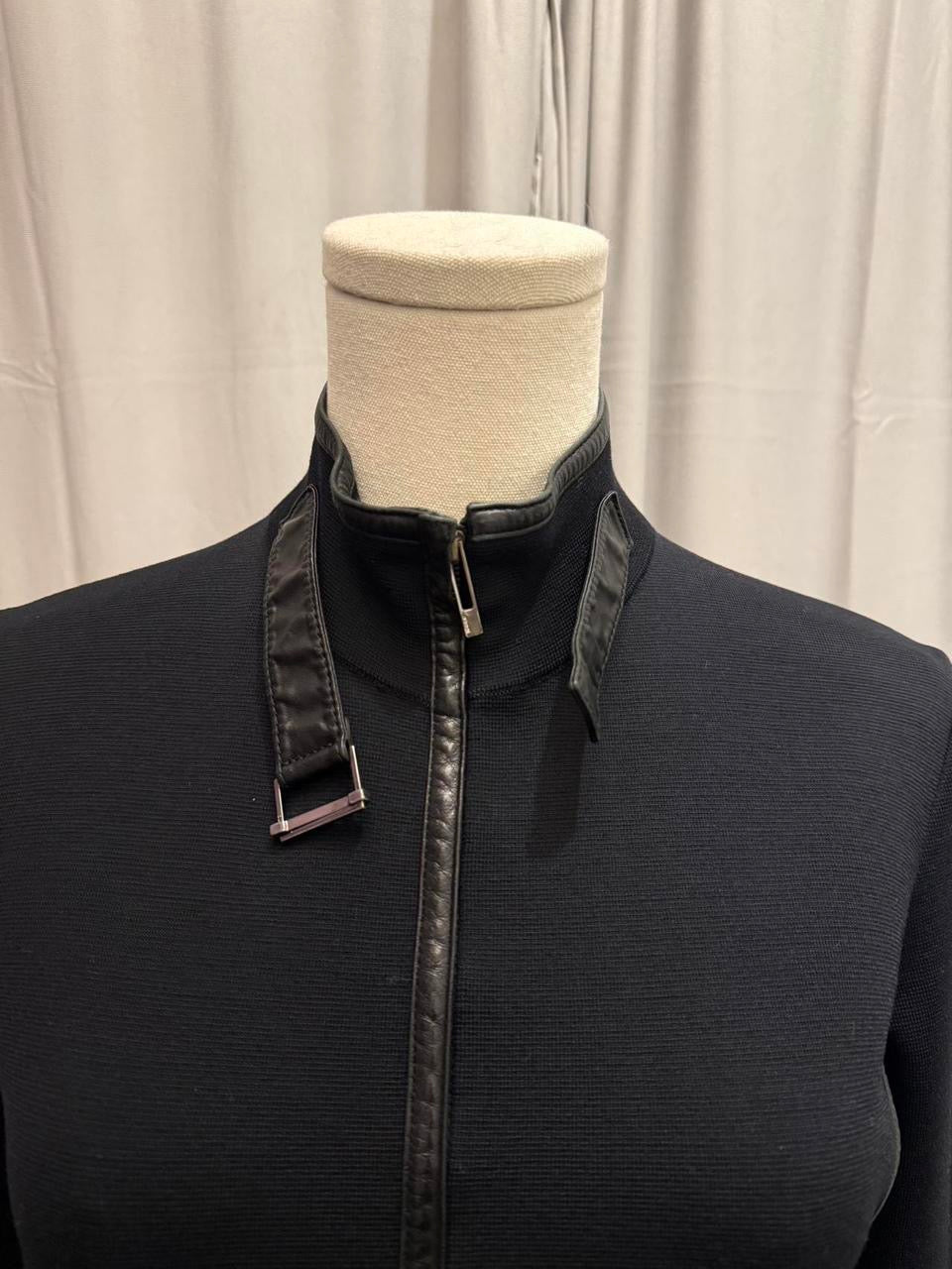 Tom Ford Era Gucci Leather Trim Wool Jacket F/W 2000