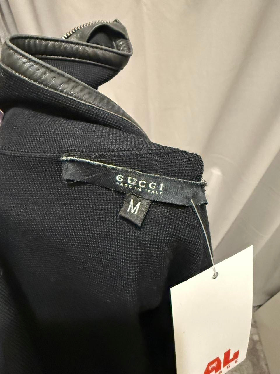 Tom Ford Era Gucci Leather Trim Wool Jacket F/W 2000