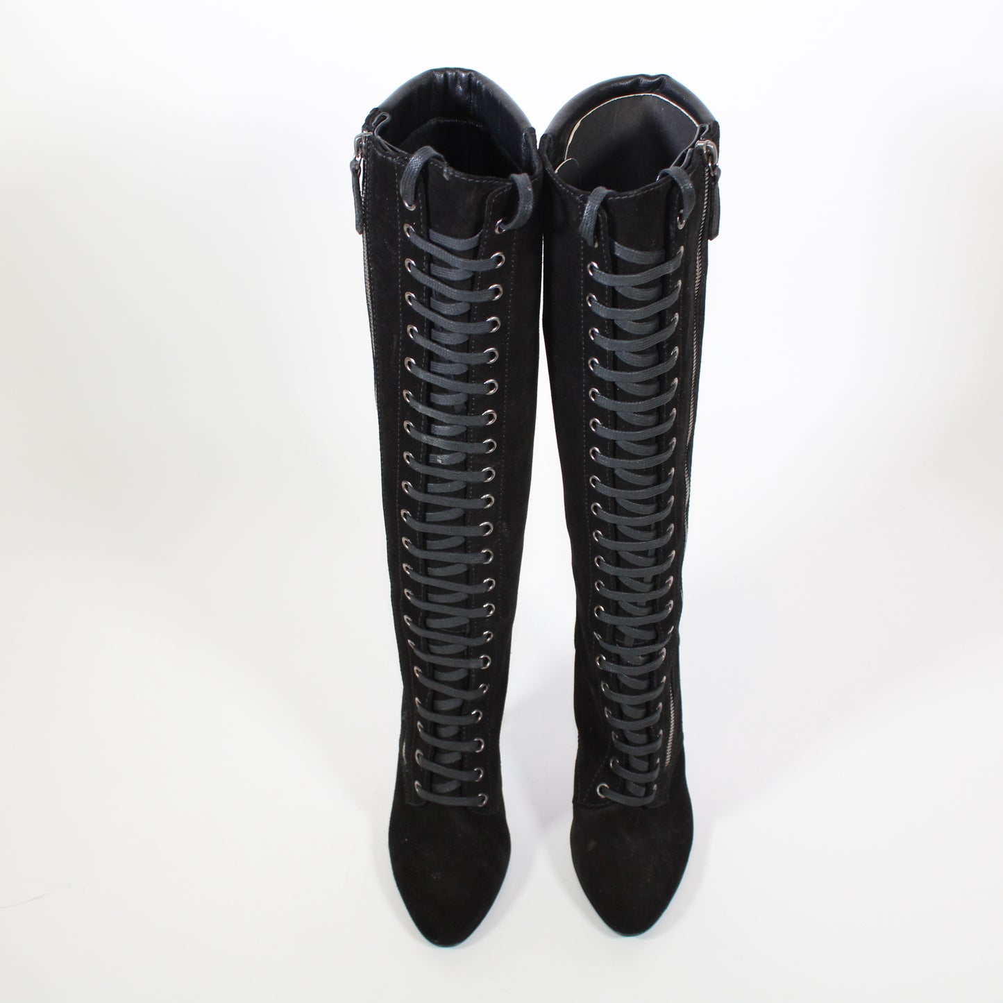 Giueseppe Zanotti Knee High Lace up Suede Boots