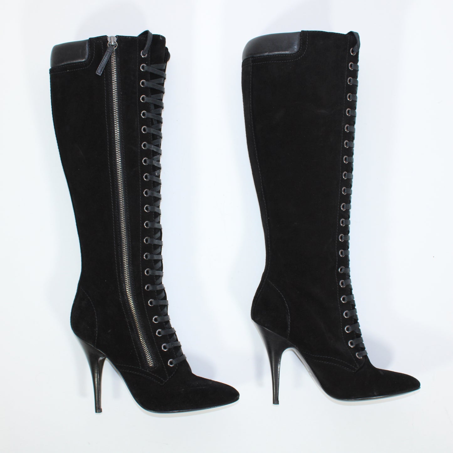 Giueseppe Zanotti Knee High Lace up Suede Boots