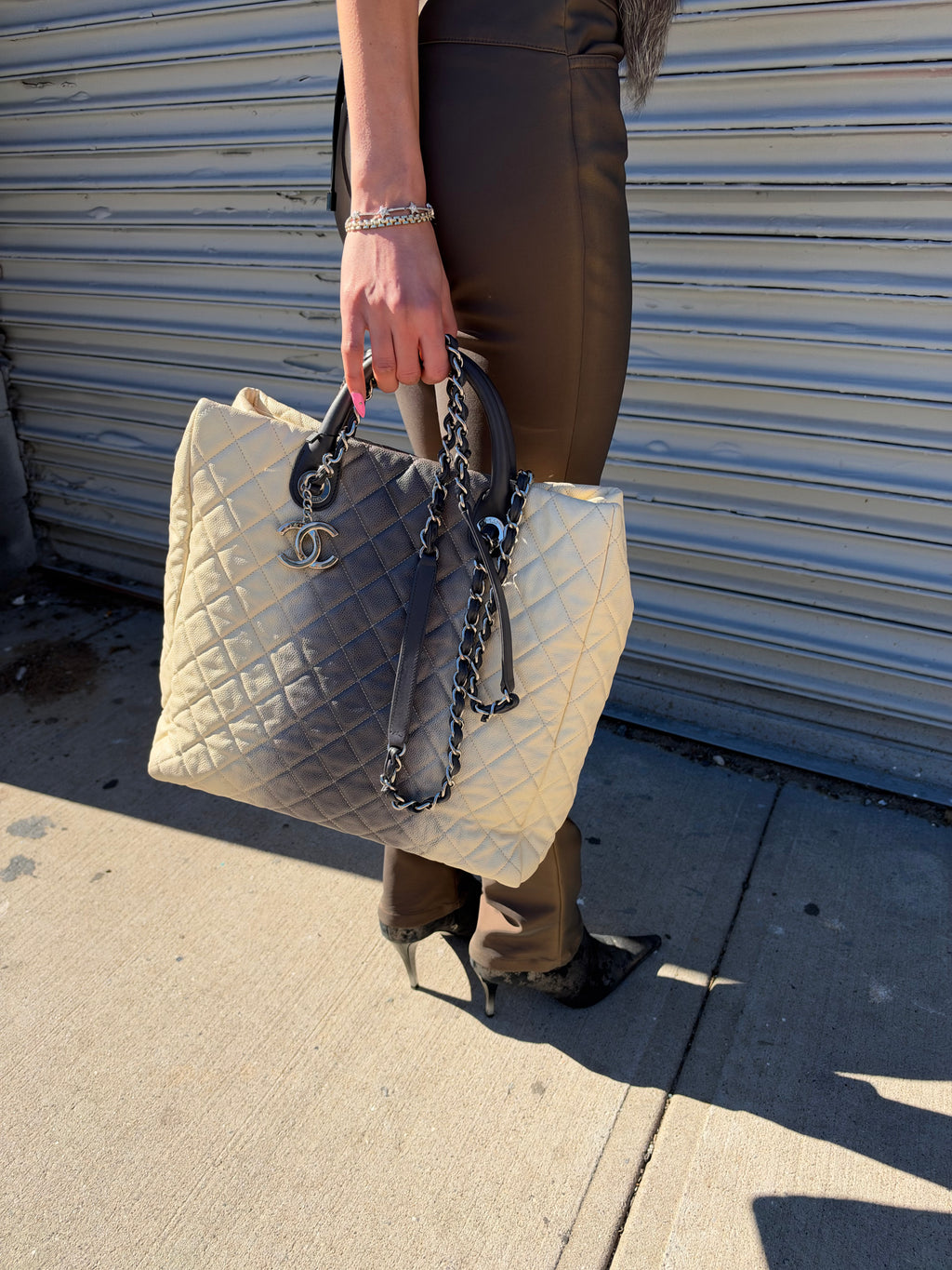 Chanel Large Caviar Ombre Tote Bag