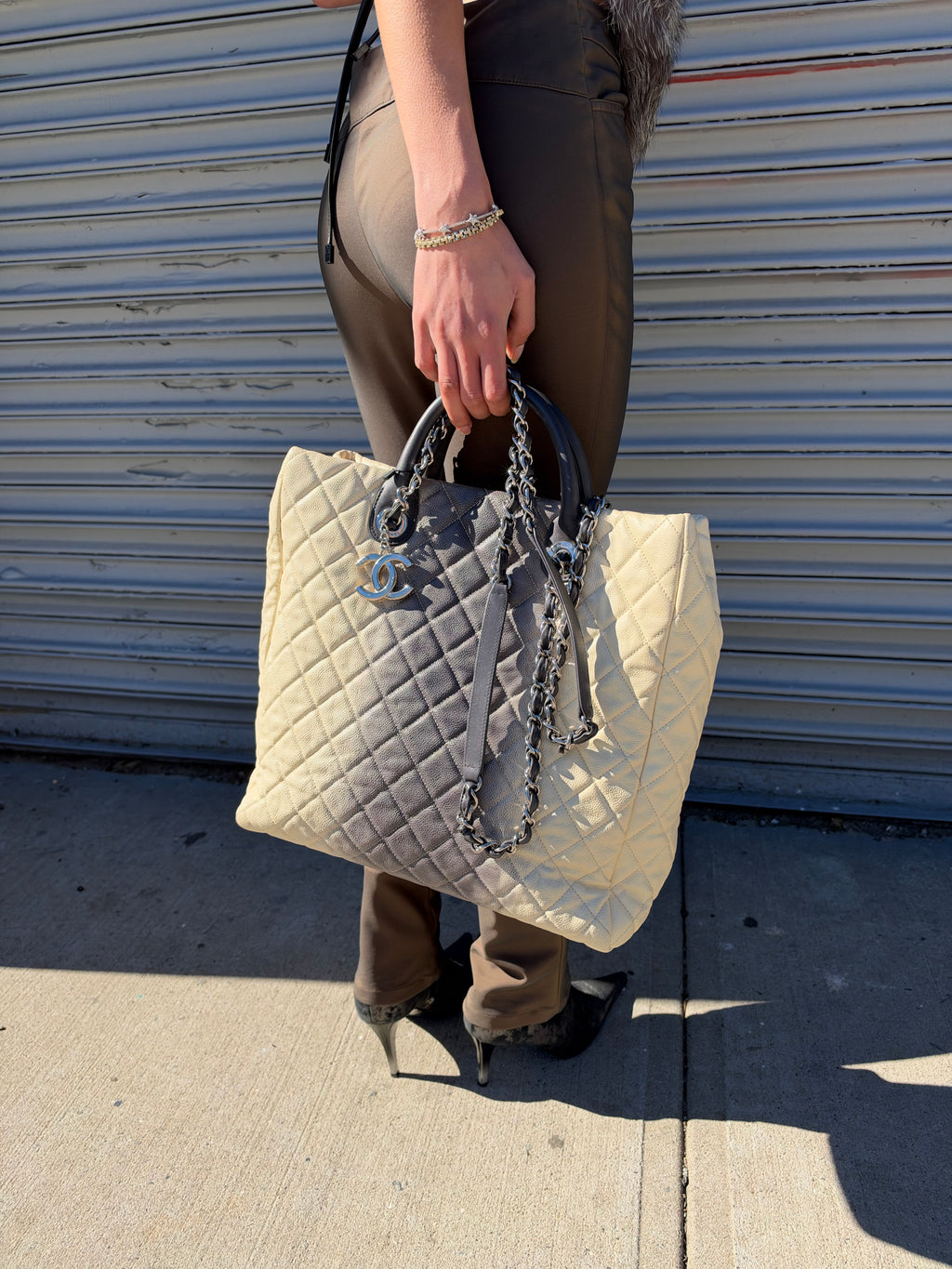Chanel Large Caviar Ombre Tote Bag