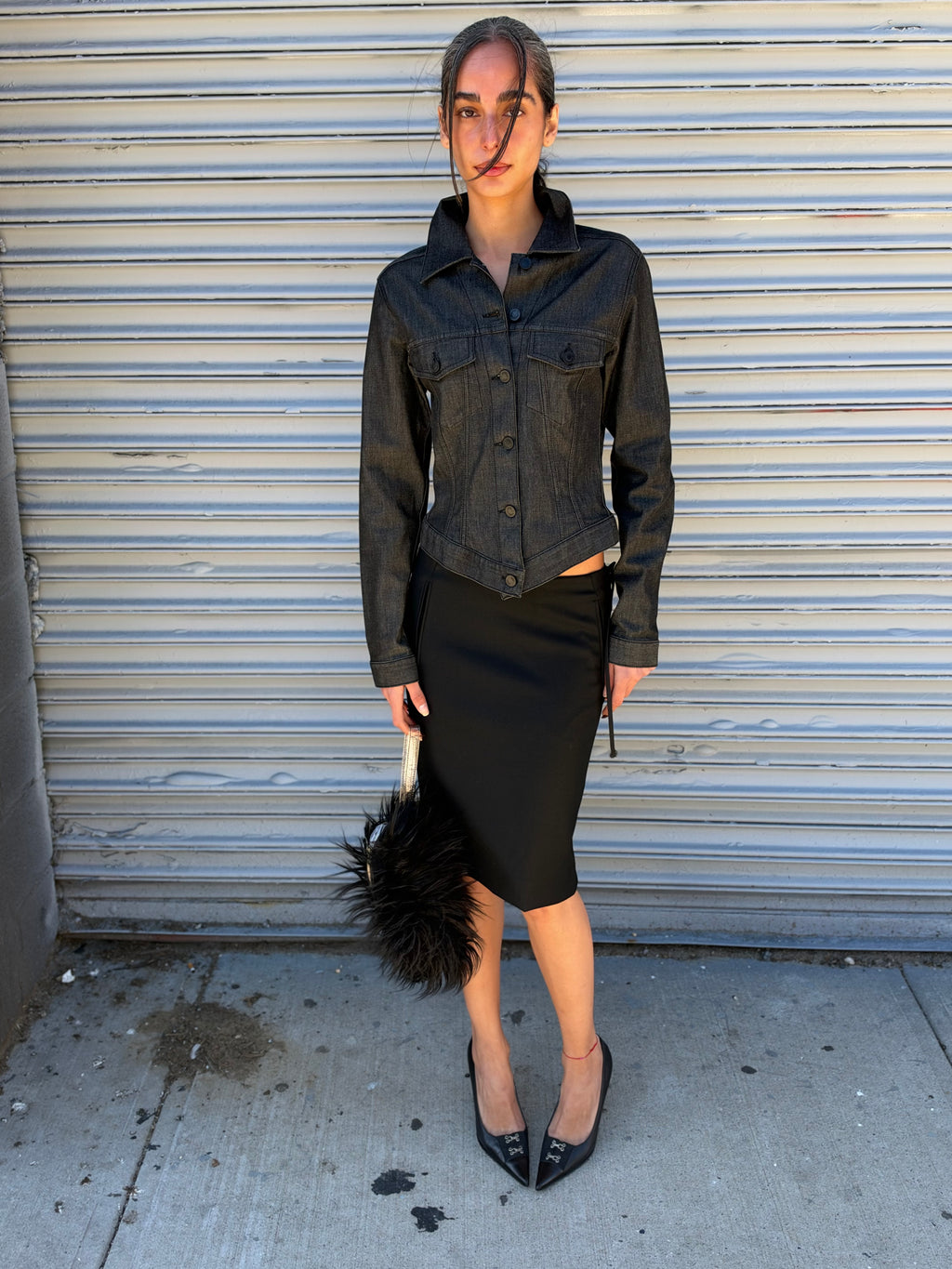 Tom Ford Era Gucci FW2002 Gray Denim Jacket