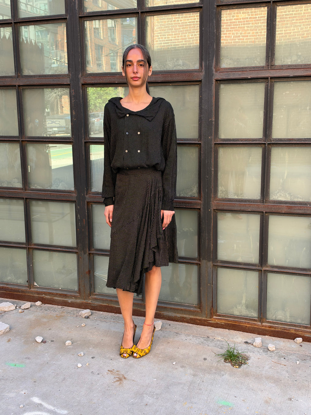 Comme Des Garcons Two Piece Polka Dot Set