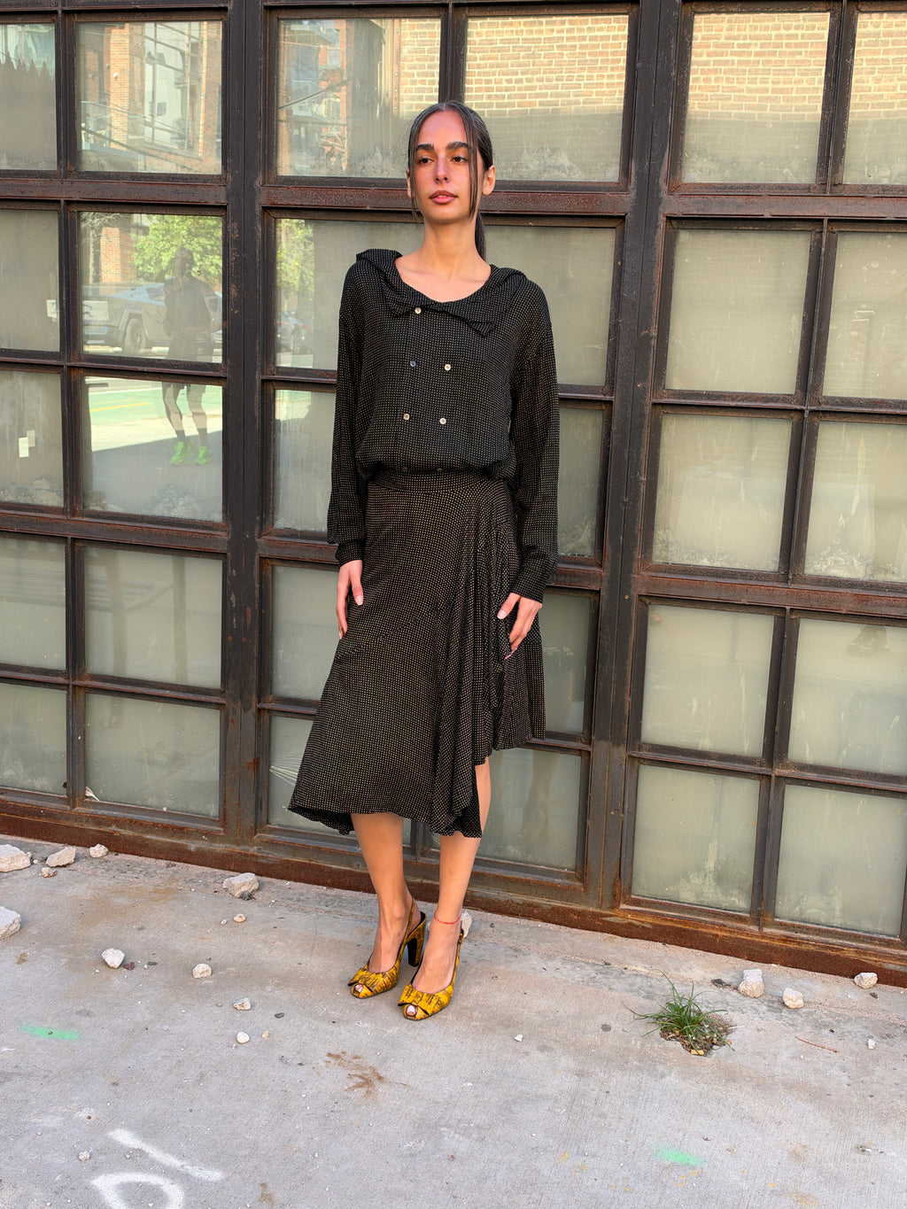 Comme Des Garcons Two Piece Polka Dot Set
