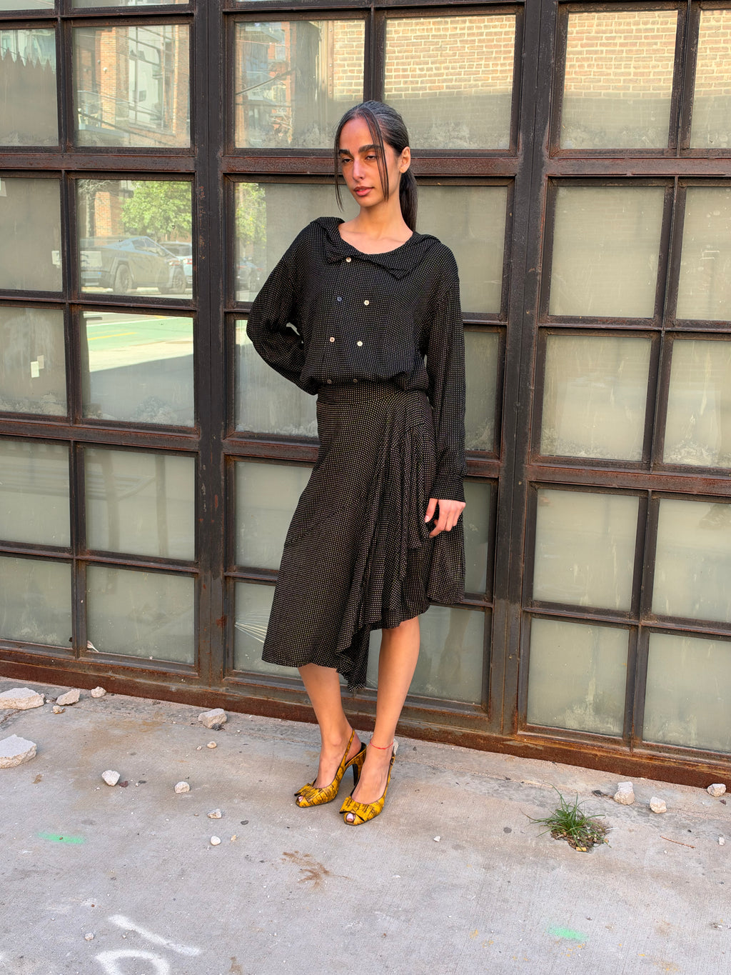 Comme Des Garcons Two Piece Polka Dot Set