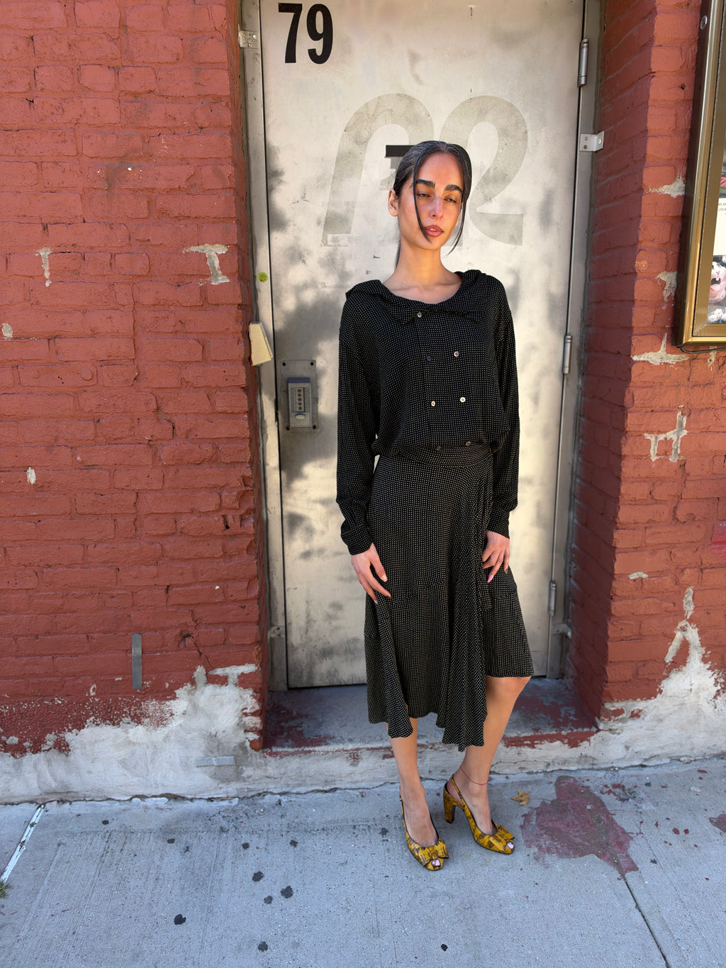 Comme Des Garcons Two Piece Polka Dot Set