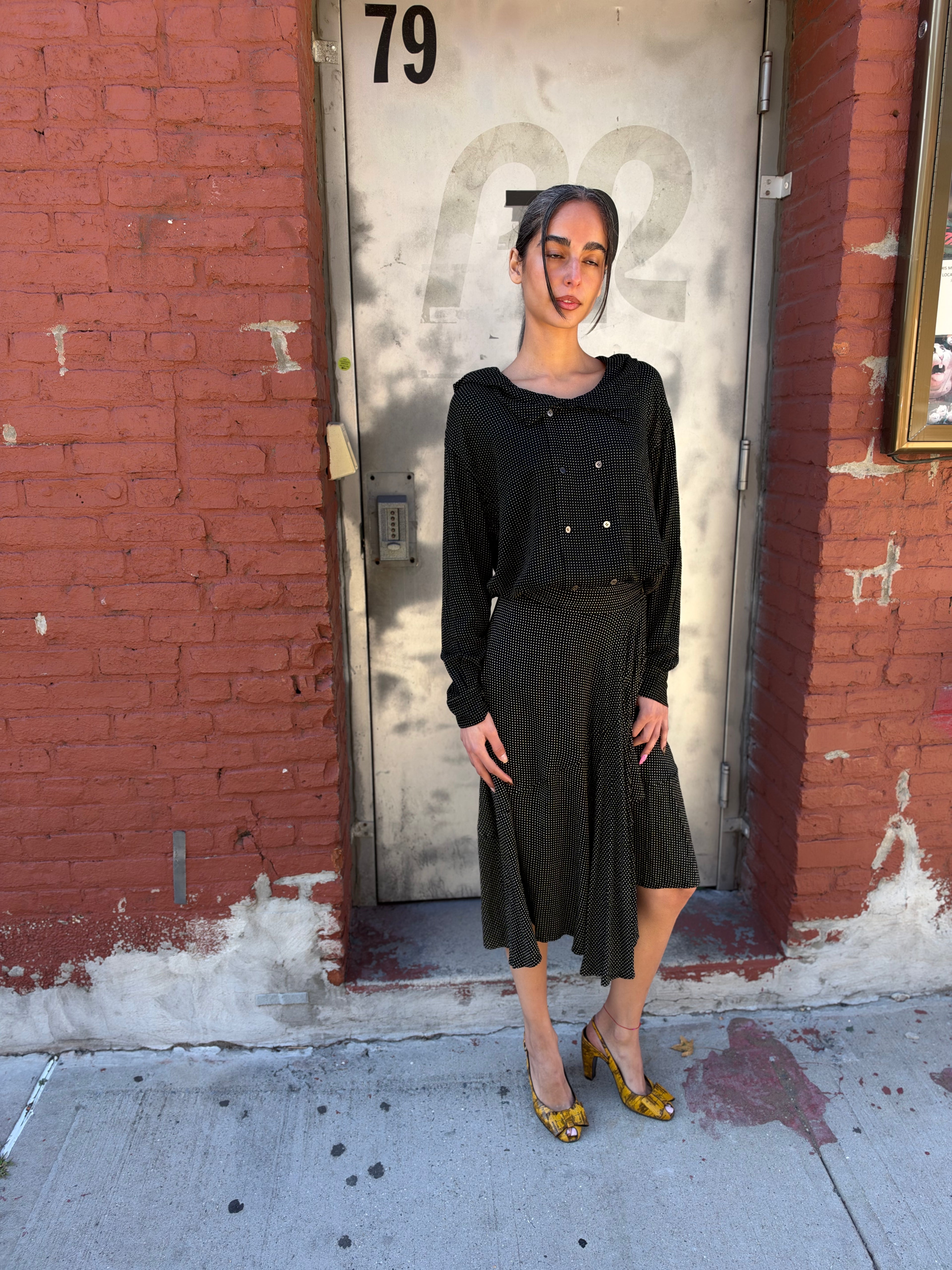Comme Des Garcons Two Piece Polka Dot Set