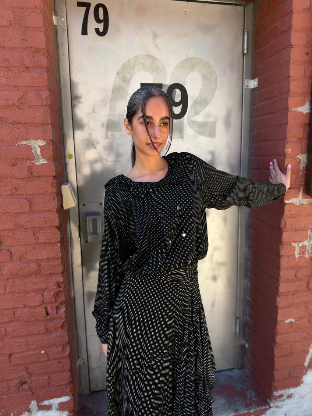 Comme Des Garcons Two Piece Polka Dot Set