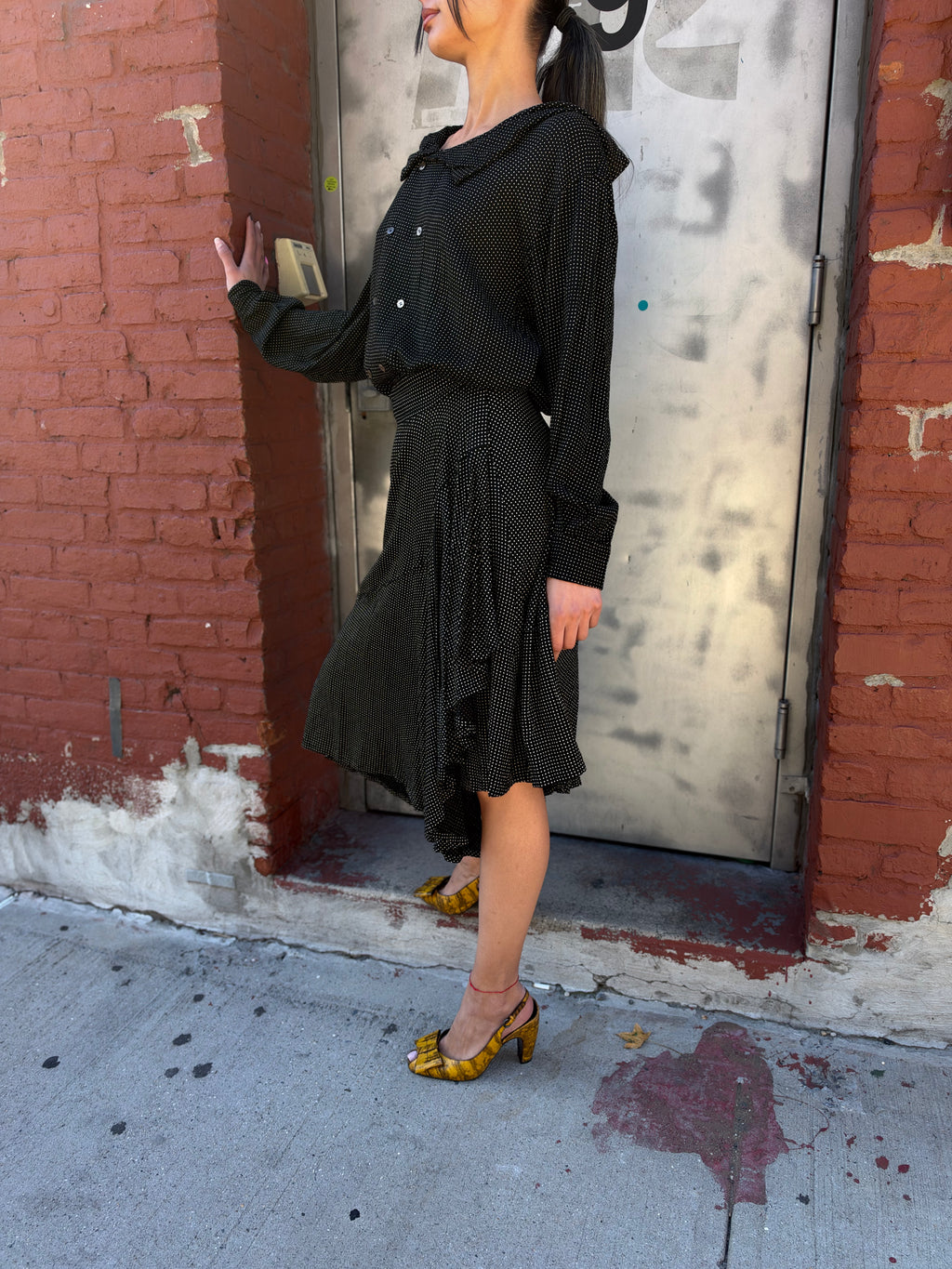 Comme Des Garcons Two Piece Polka Dot Set