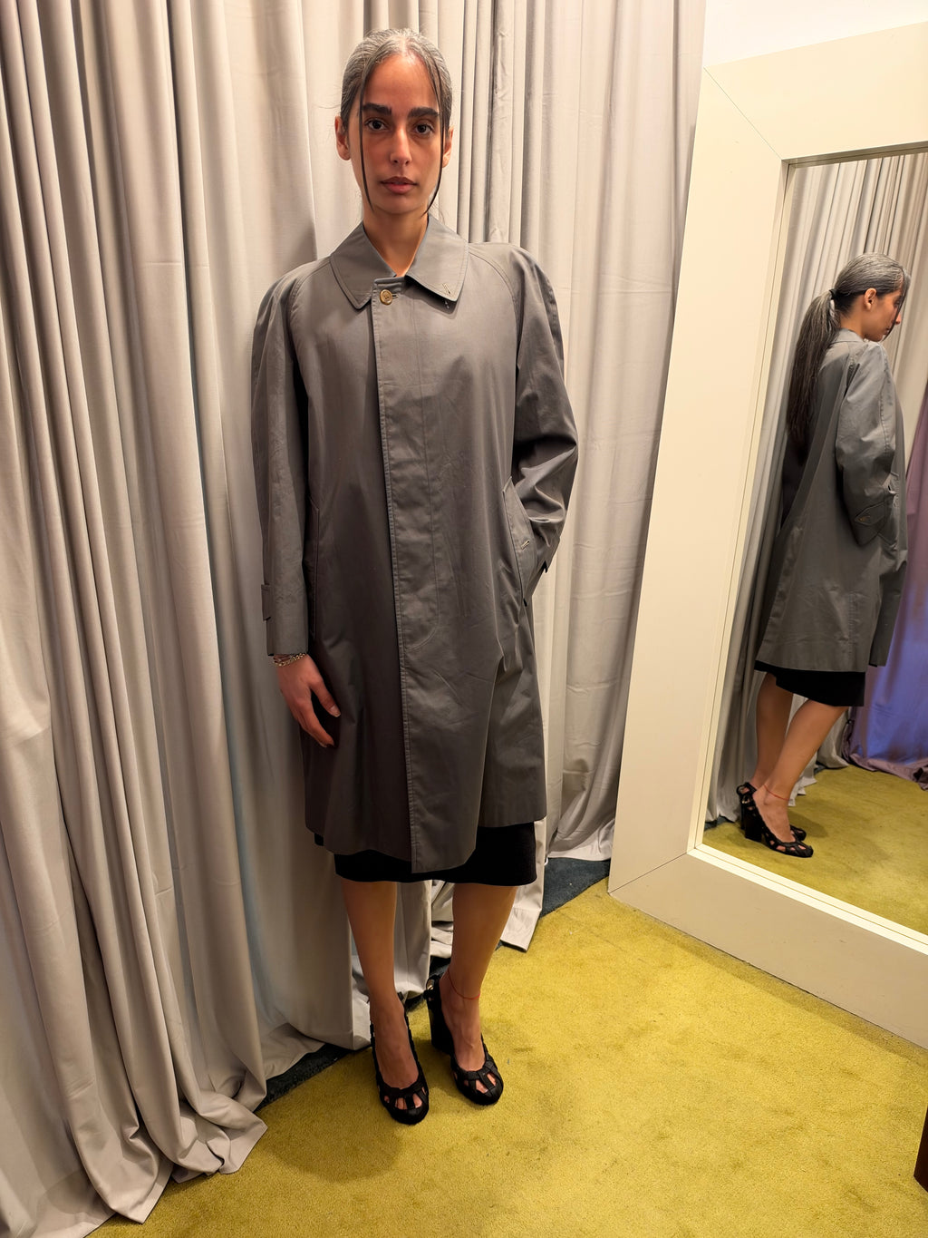 Vintage Burberry Khaki Trench Coat