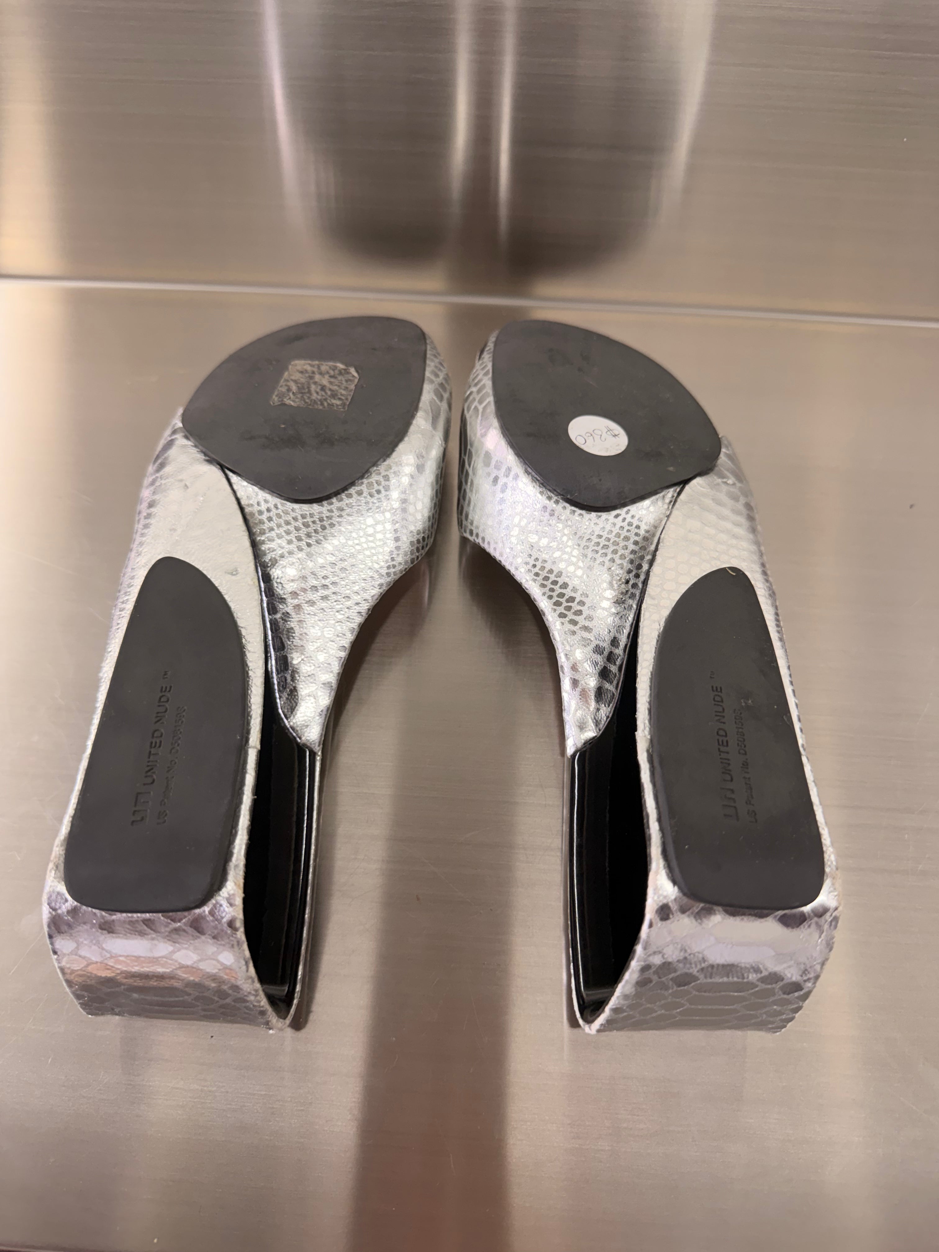 United Nude Silver Sandals
