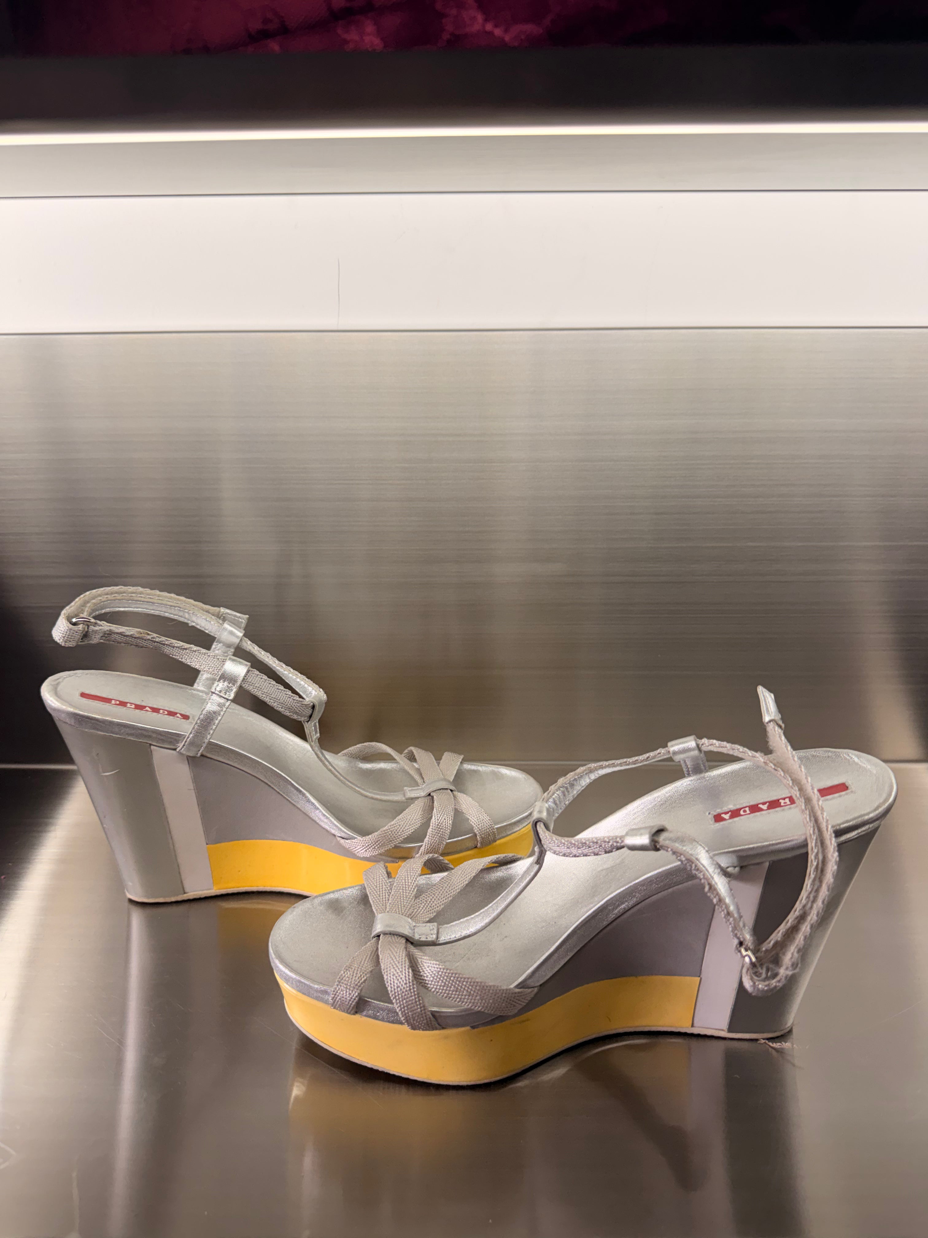 Prada Sport Wedge Sandals