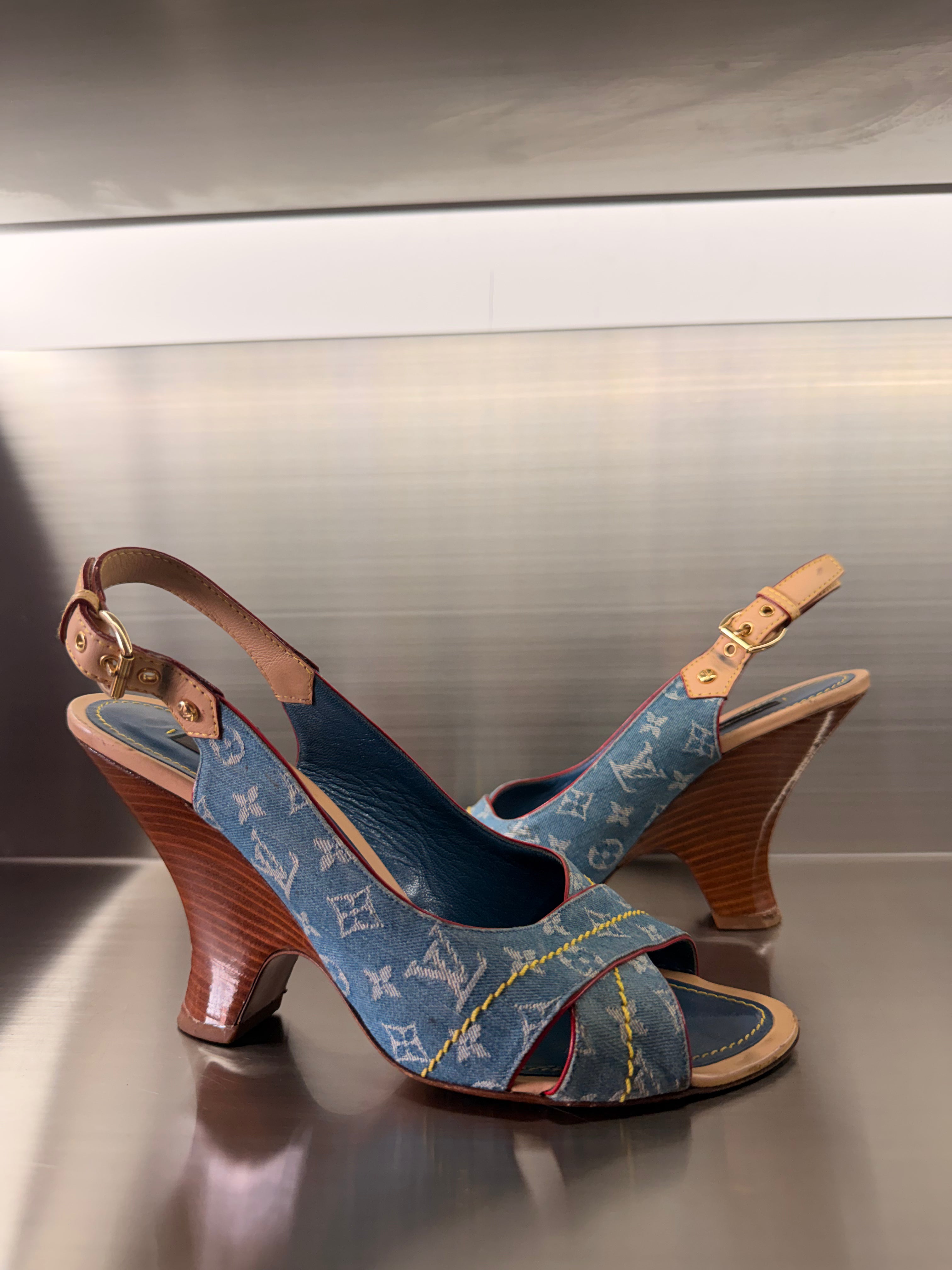 Louis Vuitton Denim Sandals