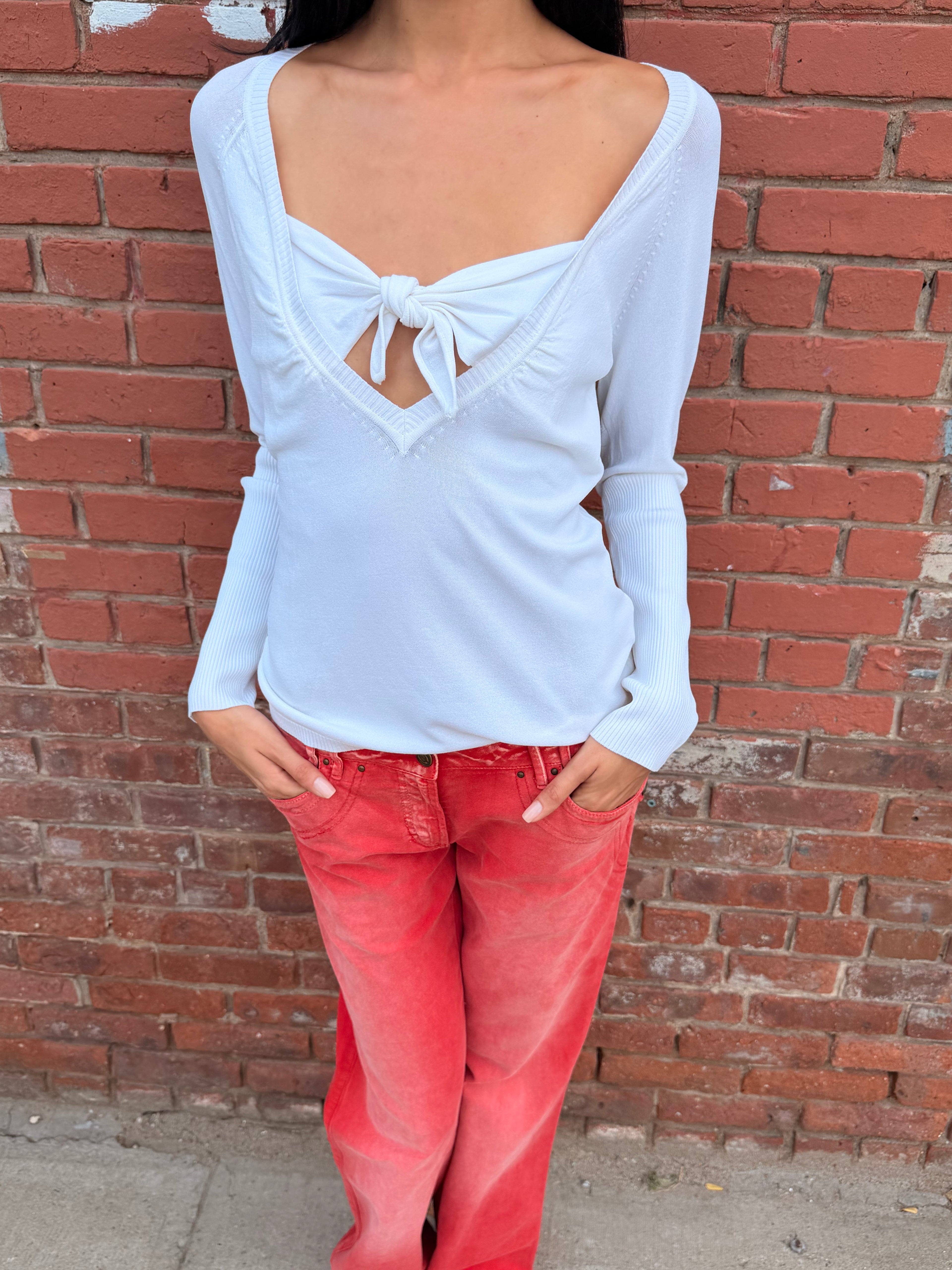 Deadstock List Bow tie Sweater