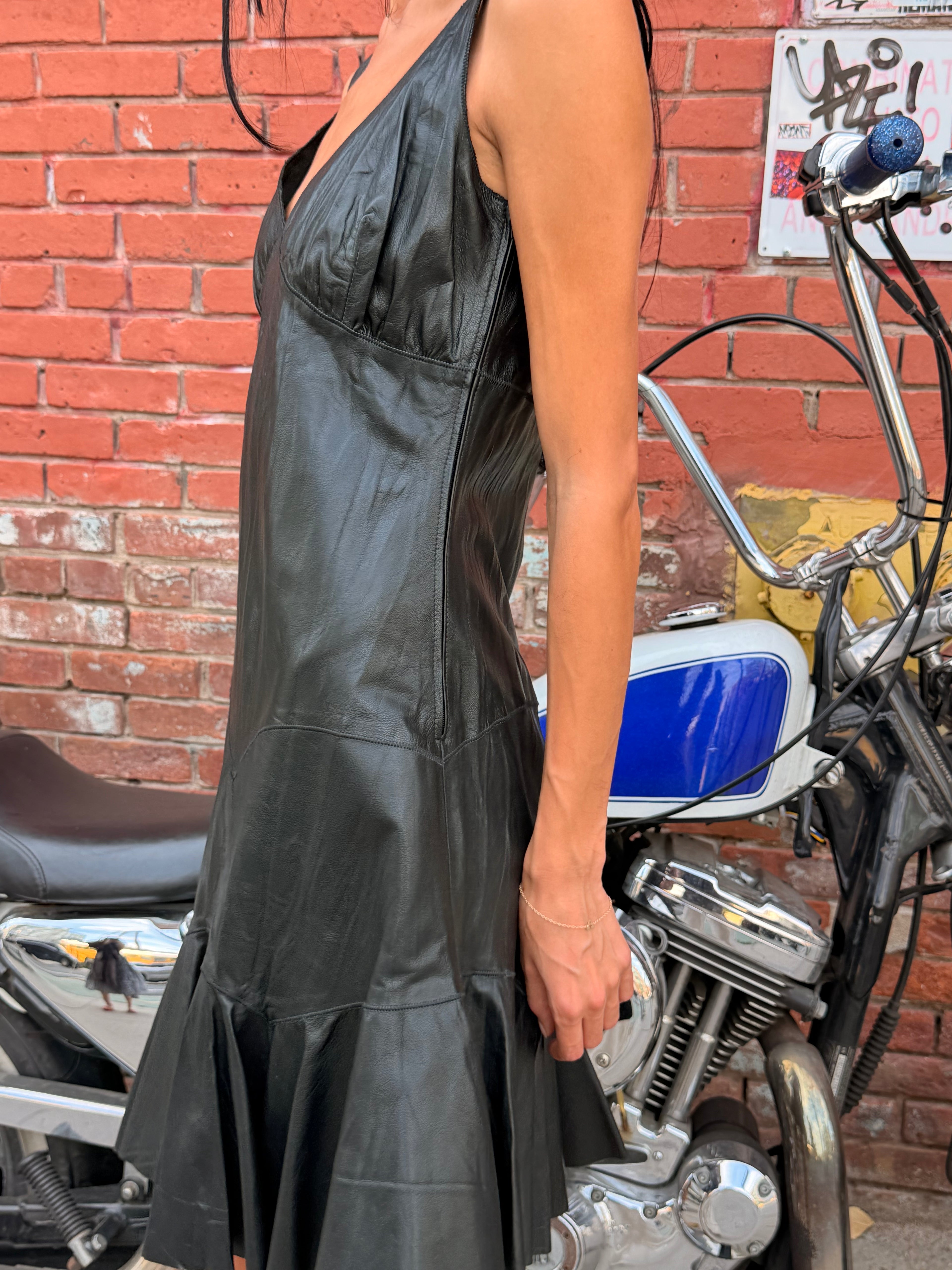 Vintage Italian Leather Dress