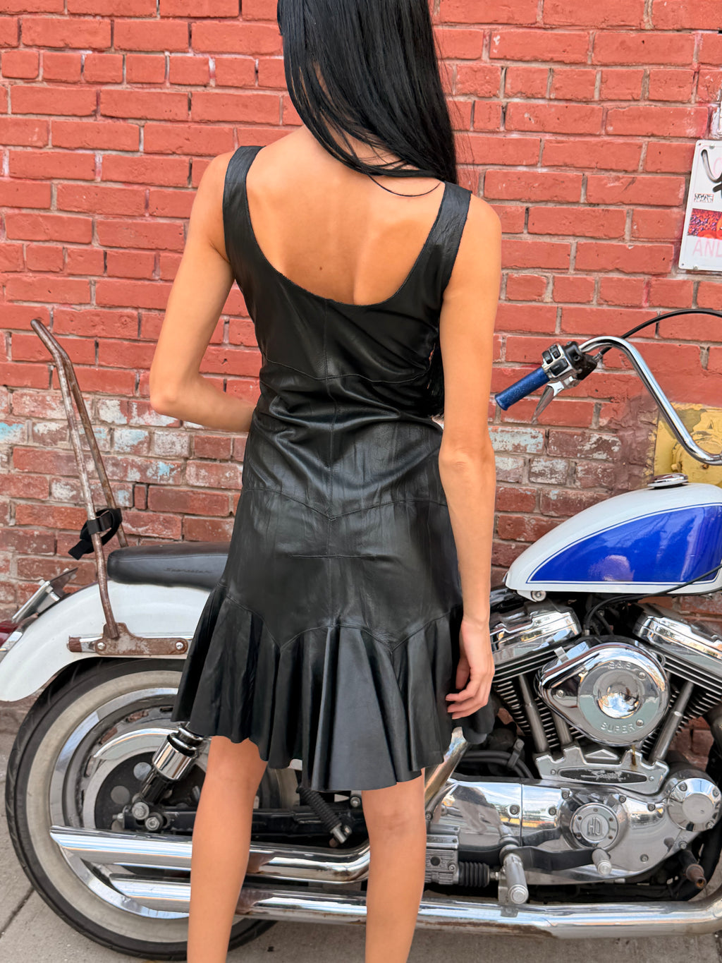 Vintage Italian Leather Dress
