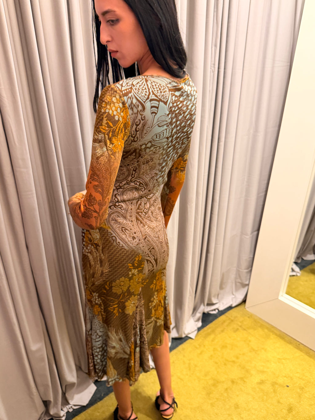 Class Roberto Cavalli Long Sleeve Dress