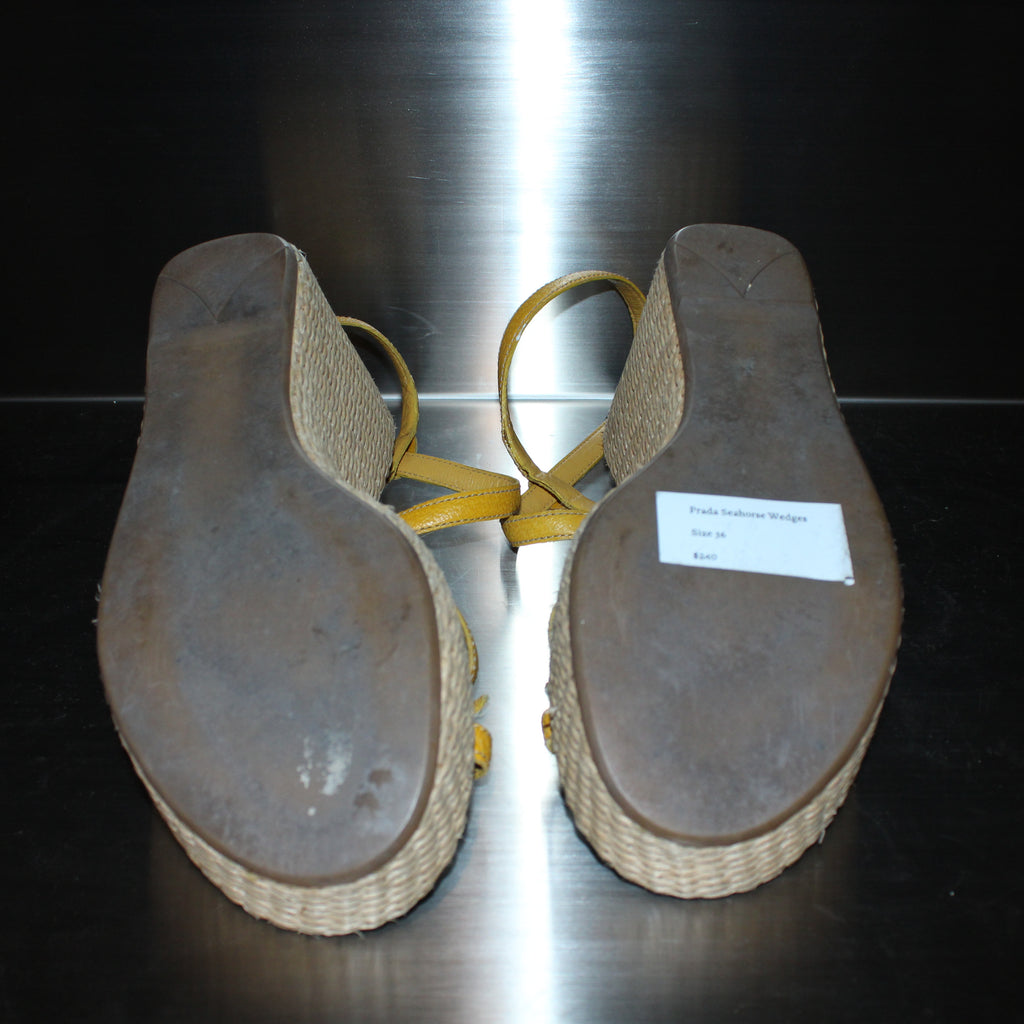 Prada Seahorse Wedges