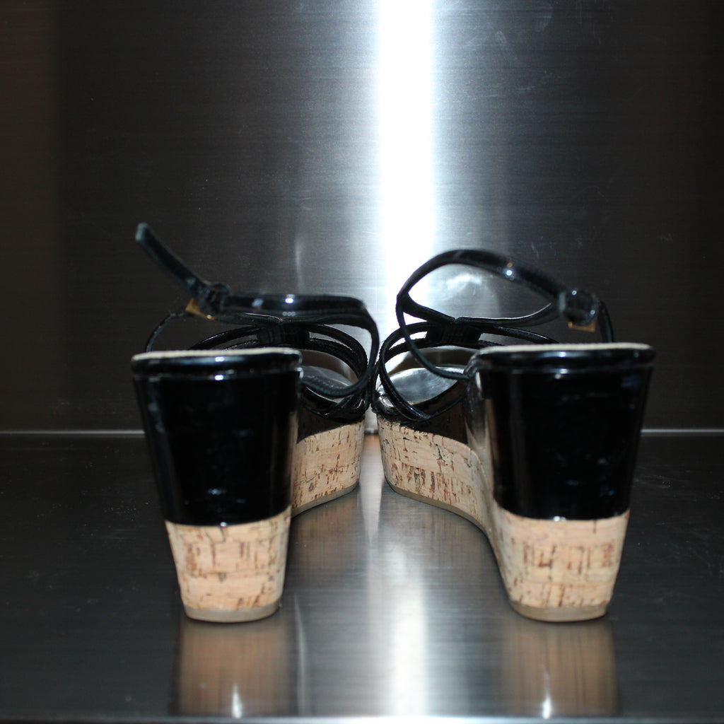 Prada Bamboo Bottom Wedges