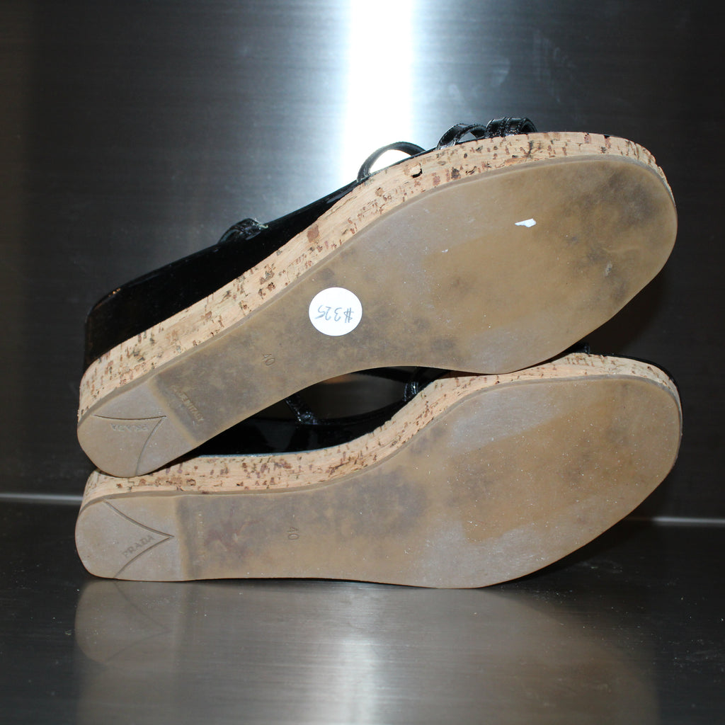 Prada Bamboo Bottom Wedges