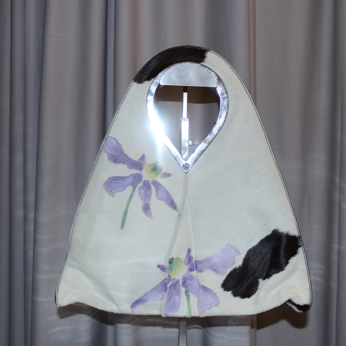 Gianni Versace 1999 Hand Painted Cowhide Bag