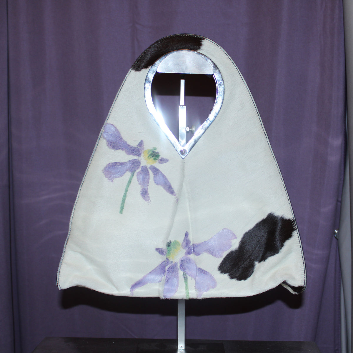 Gianni Versace 1999 Hand Painted Cowhide Bag