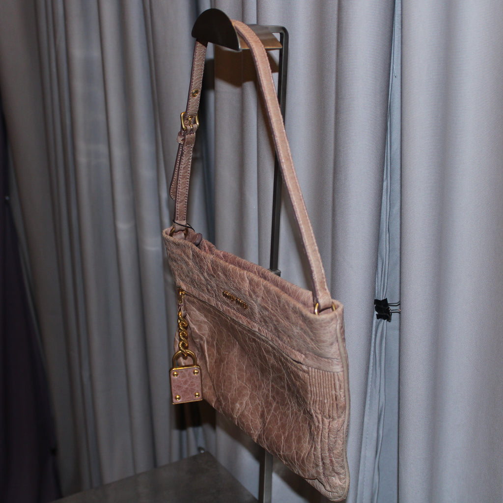 Miu Miu Nappa Charm Vitello Shoulder Bag