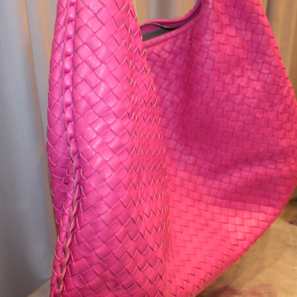 Bottega Veneta Pink Intrecciato Bag