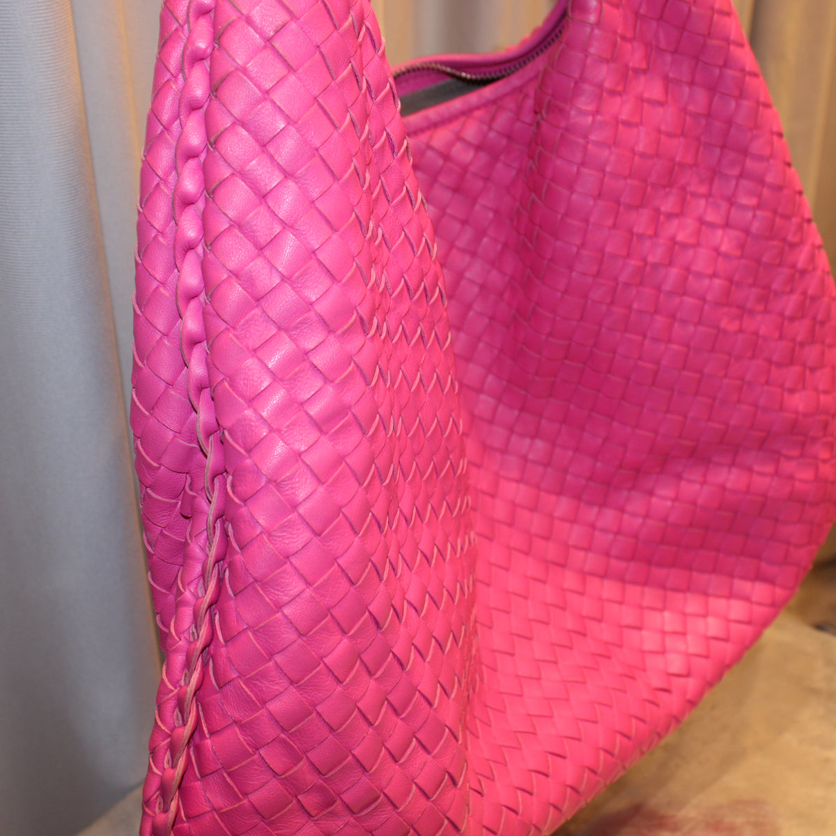 Bottega Veneta Pink Intrecciato Bag