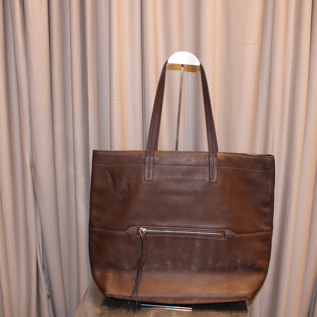 Vintage Miu Miu Brown Leather Tote Bag
