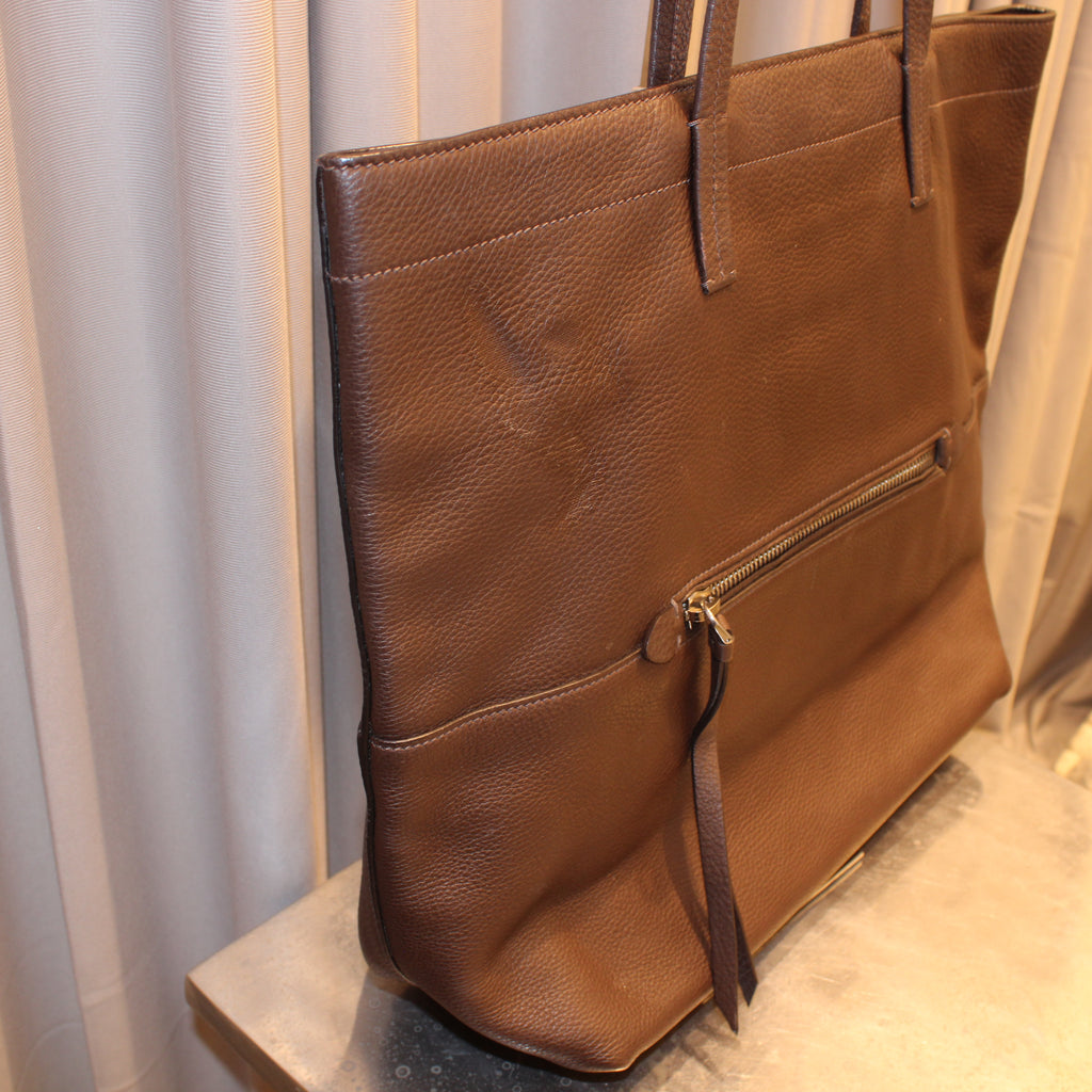 Vintage Miu Miu Brown Leather Tote Bag