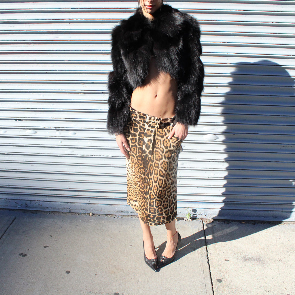 Vintage Genuine Fox Cropped Fur Coat
